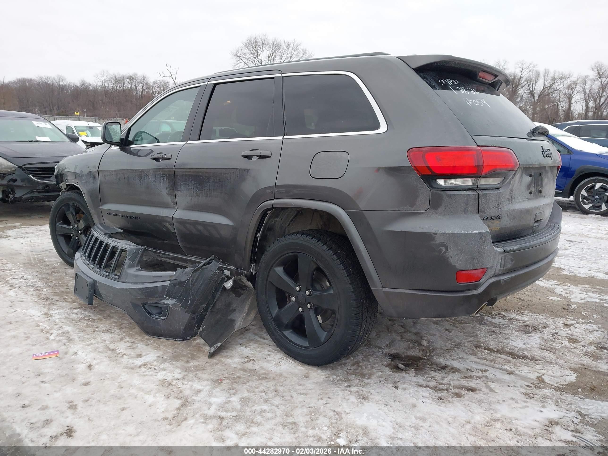 2015 Jeep Grand Cherokee Altitude Gray vin: 1C4RJFAG2FC865725