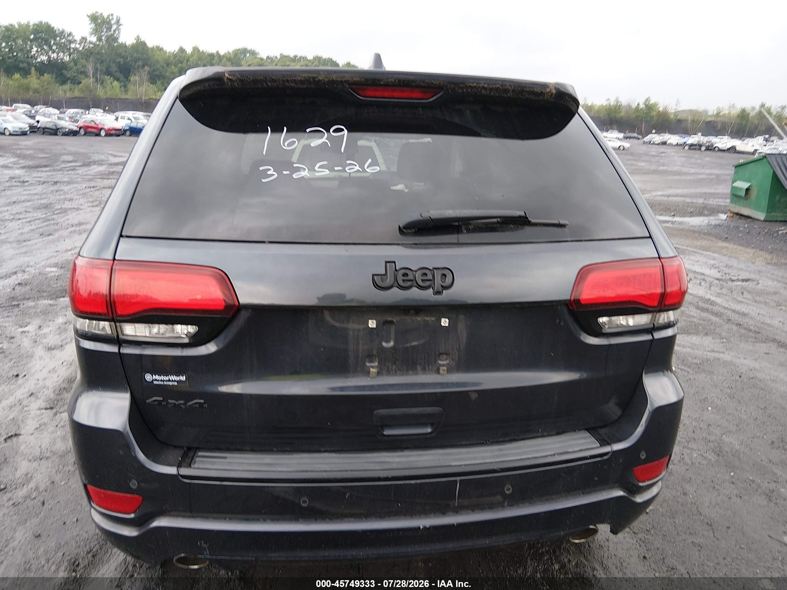 2015 Jeep Grand Cherokee Altitude Gray vin: 1C4RJFAG2FC876109