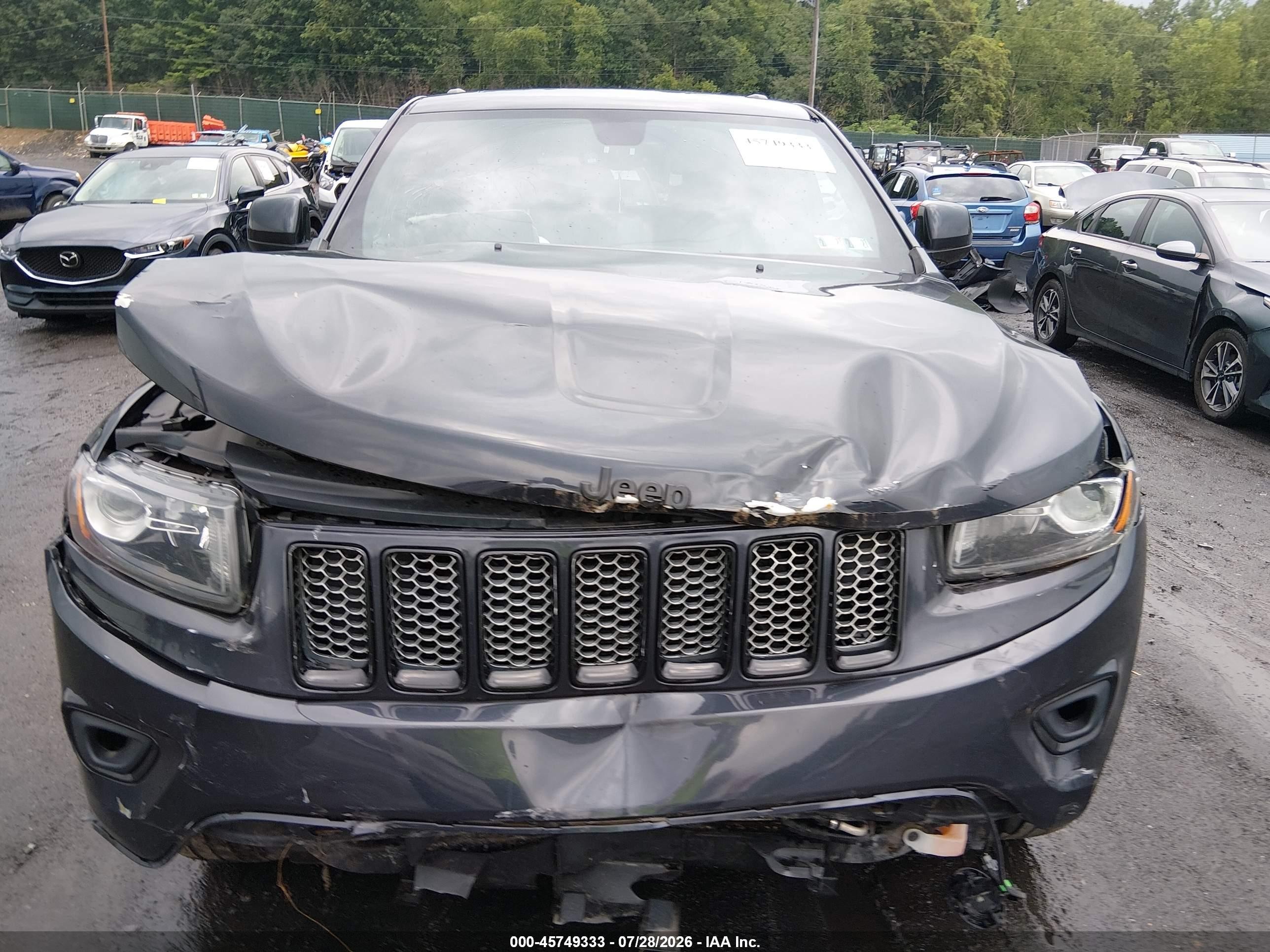 2015 Jeep Grand Cherokee Altitude Gray vin: 1C4RJFAG2FC876109