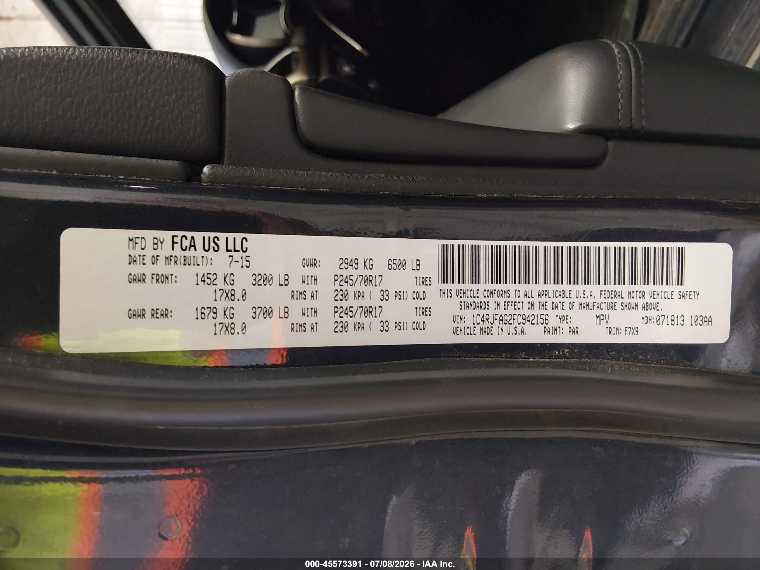 2015 Jeep Grand Cherokee Laredo Navy vin: 1C4RJFAG2FC942156