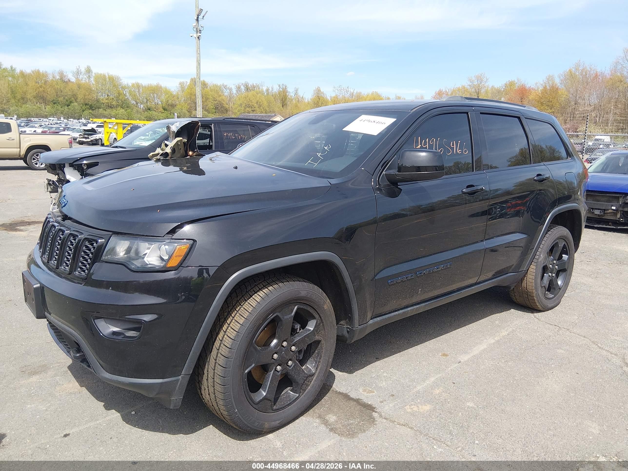 2018 Jeep Grand Cherokee Upland 4x4 Black vin: 1C4RJFAG2JC477922
