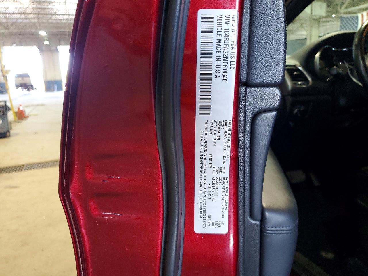 2021 Jeep Grand Cherokee Laredo Red vin: 1C4RJFAG2MC618640