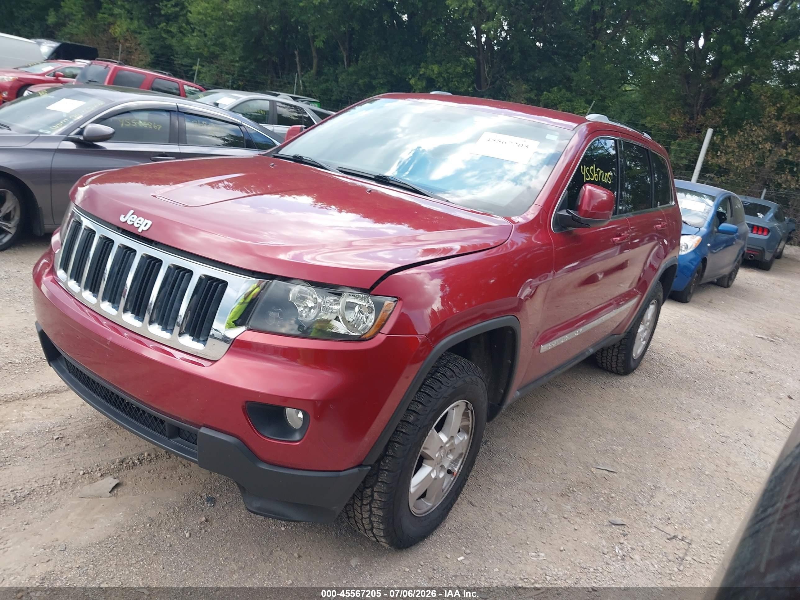 2012 Jeep Grand Cherokee Laredo Red vin: 1C4RJFAG3CC161478