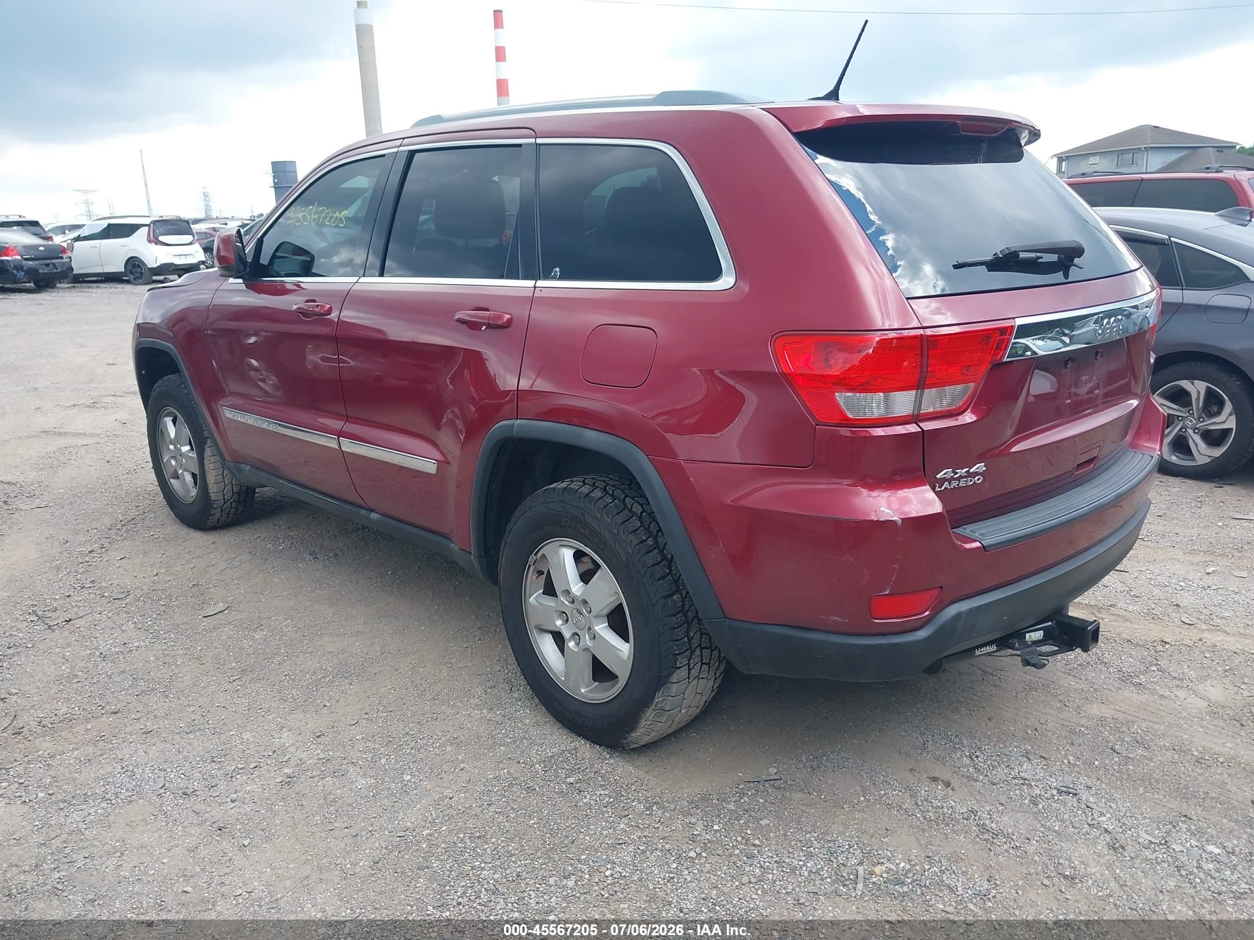 2012 Jeep Grand Cherokee Laredo Red vin: 1C4RJFAG3CC161478