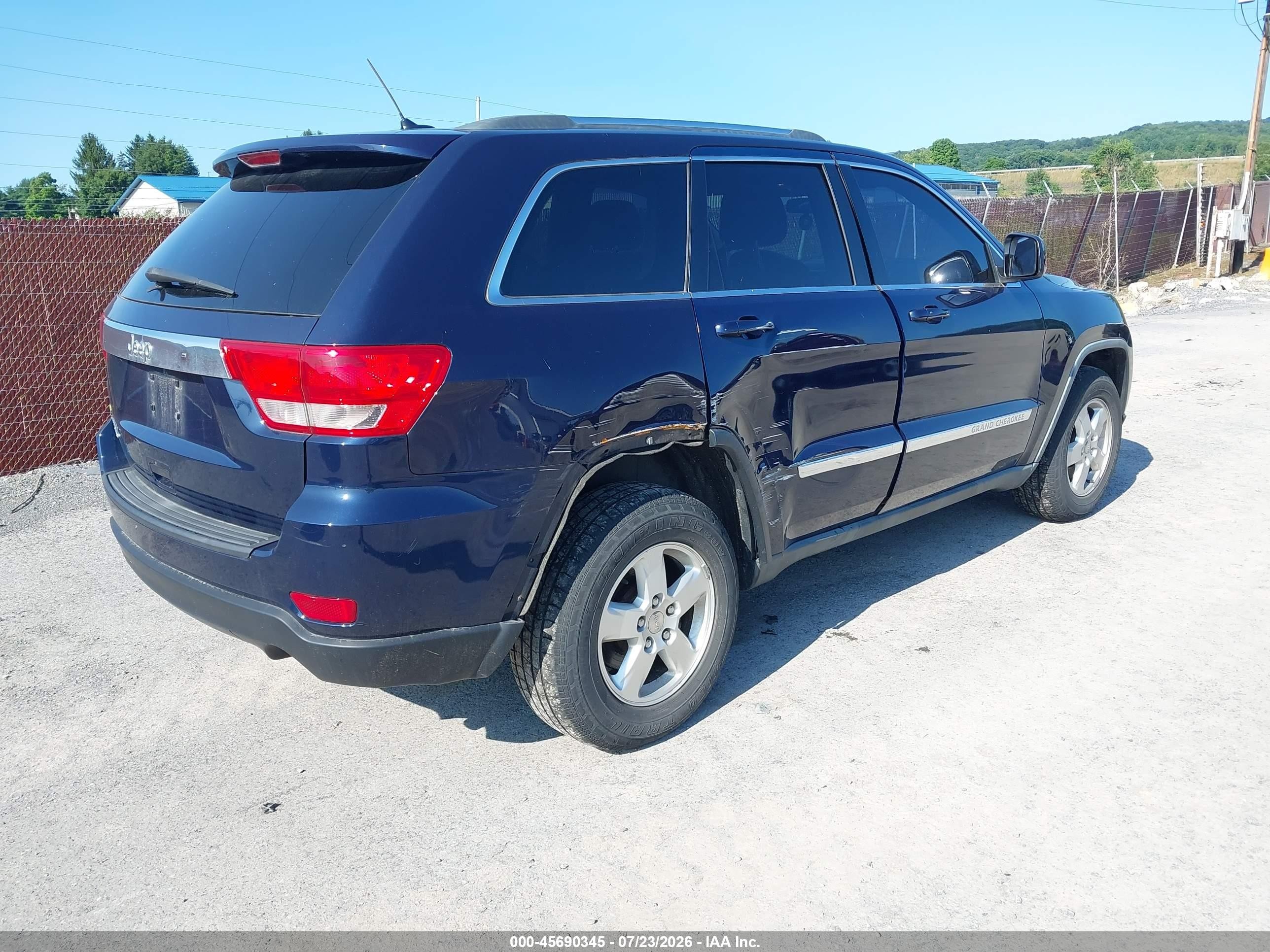 2012 Jeep Grand Cherokee Laredo Dark Blue vin: 1C4RJFAG3CC170438