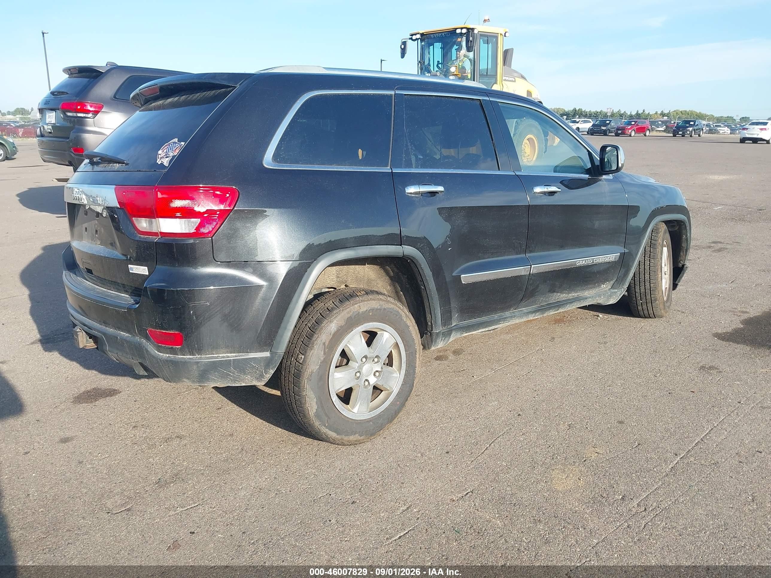 2012 Jeep Grand Cherokee Laredo Black vin: 1C4RJFAG3CC222327