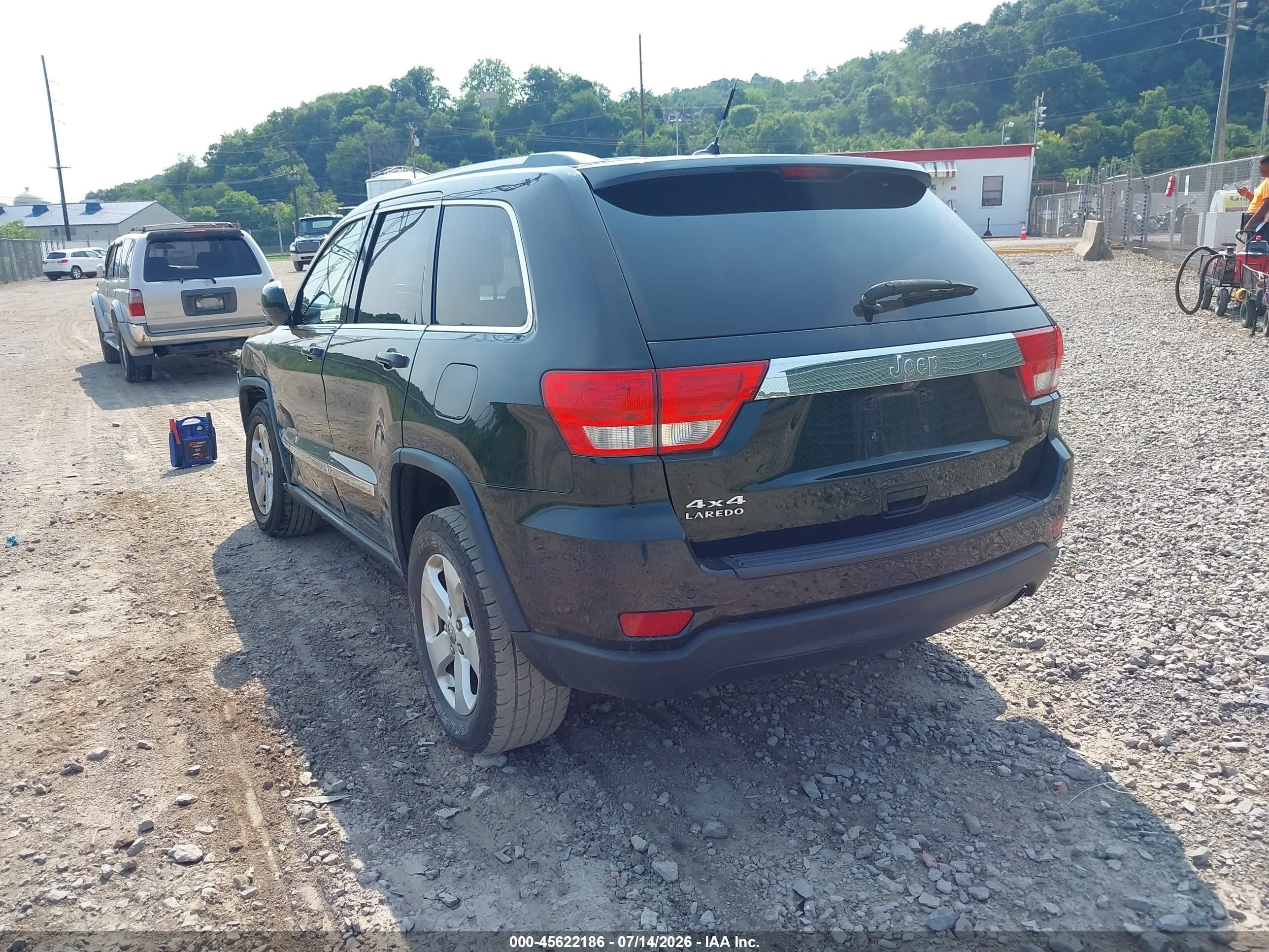 2012 Jeep Grand Cherokee Laredo Black vin: 1C4RJFAG3CC233120