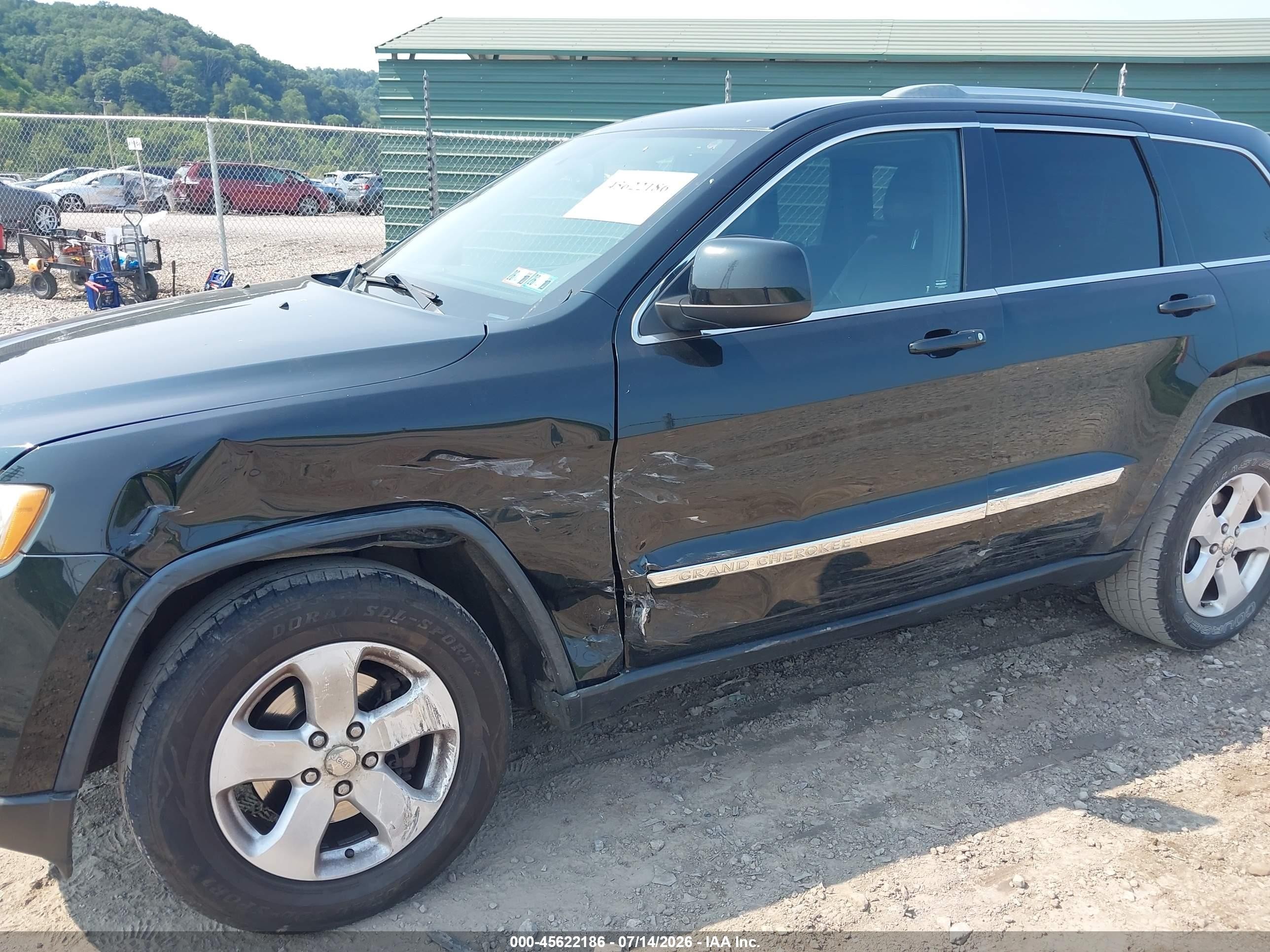 2012 Jeep Grand Cherokee Laredo Black vin: 1C4RJFAG3CC233120