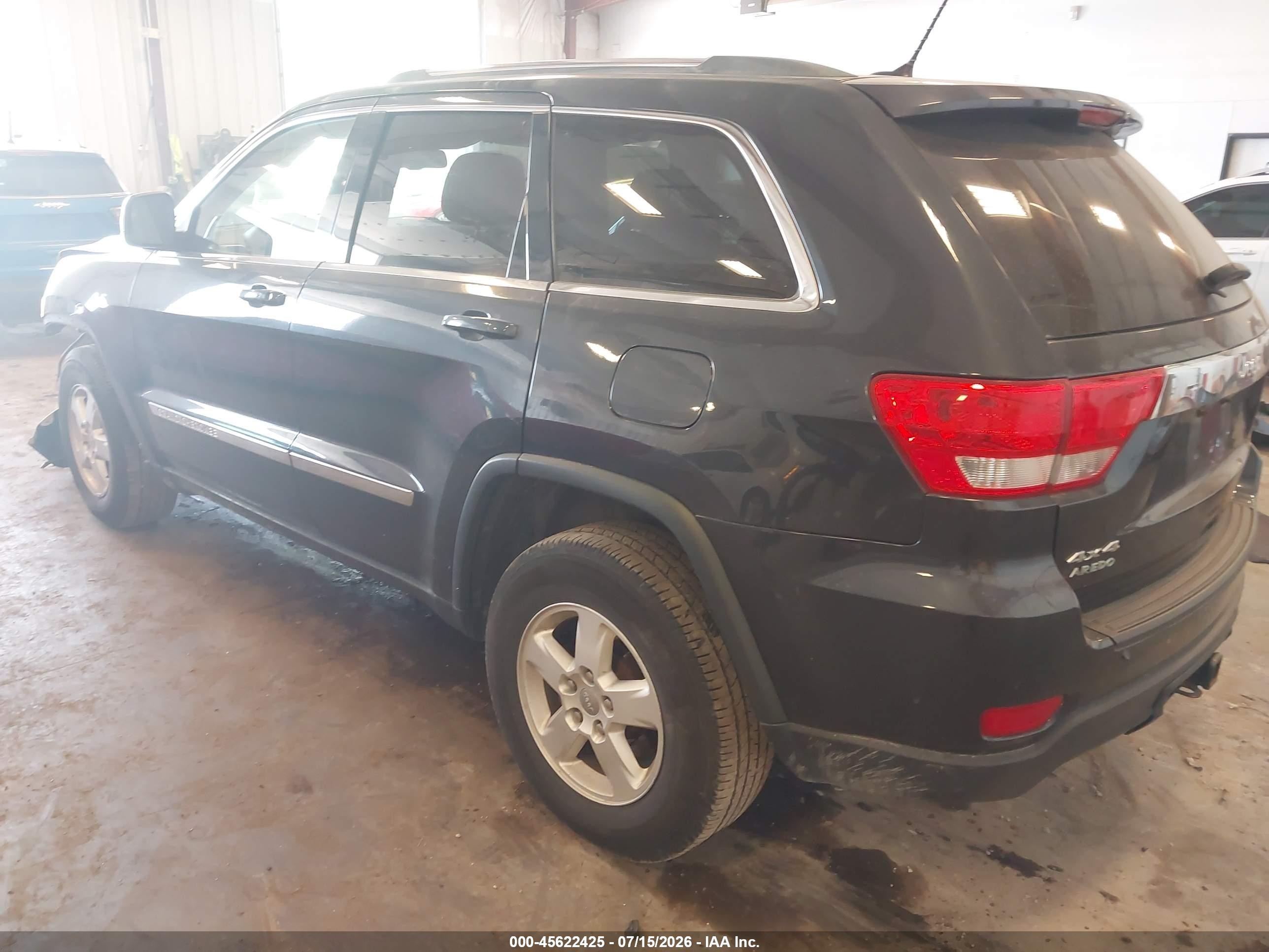 2012 Jeep Grand Cherokee Laredo Black vin: 1C4RJFAG3CC255702