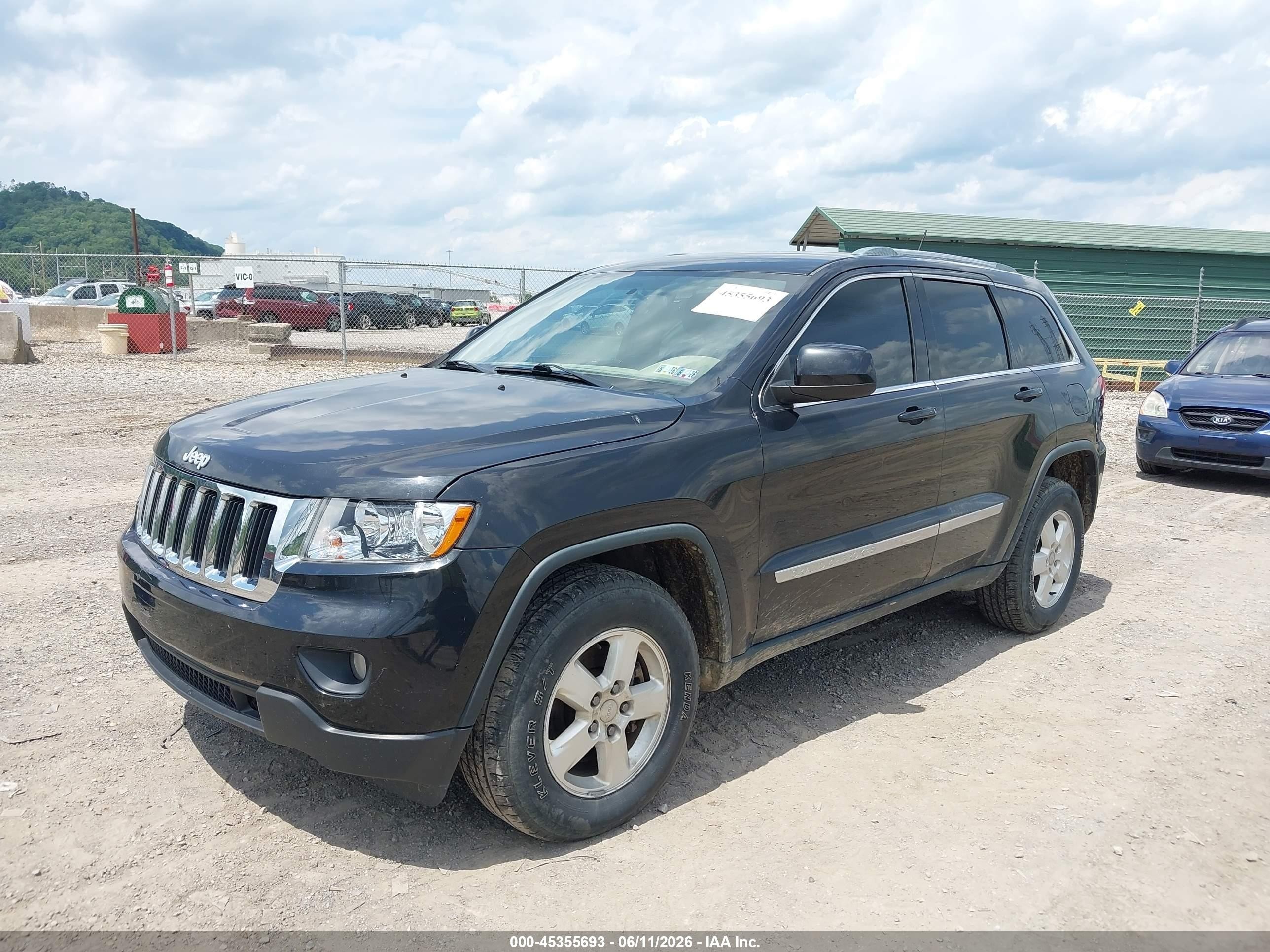 2012 Jeep Grand Cherokee Laredo Черный vin: 1C4RJFAG3CC255943