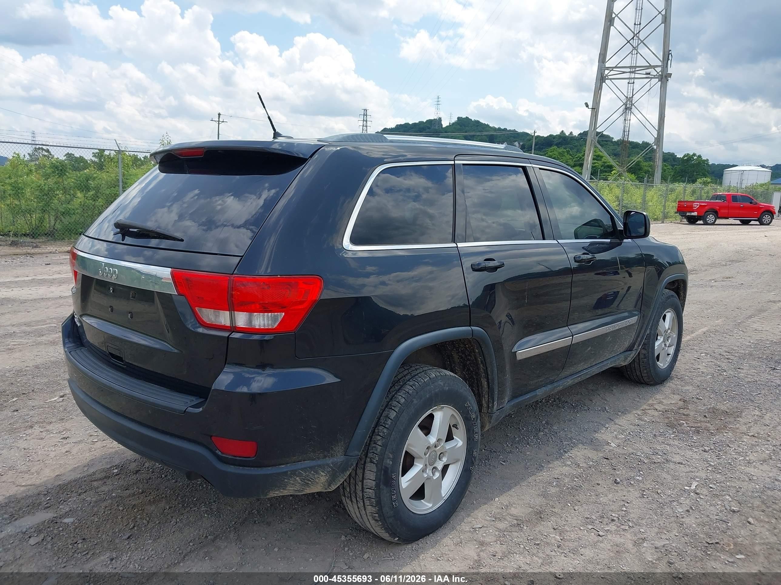 2012 Jeep Grand Cherokee Laredo Черный vin: 1C4RJFAG3CC255943