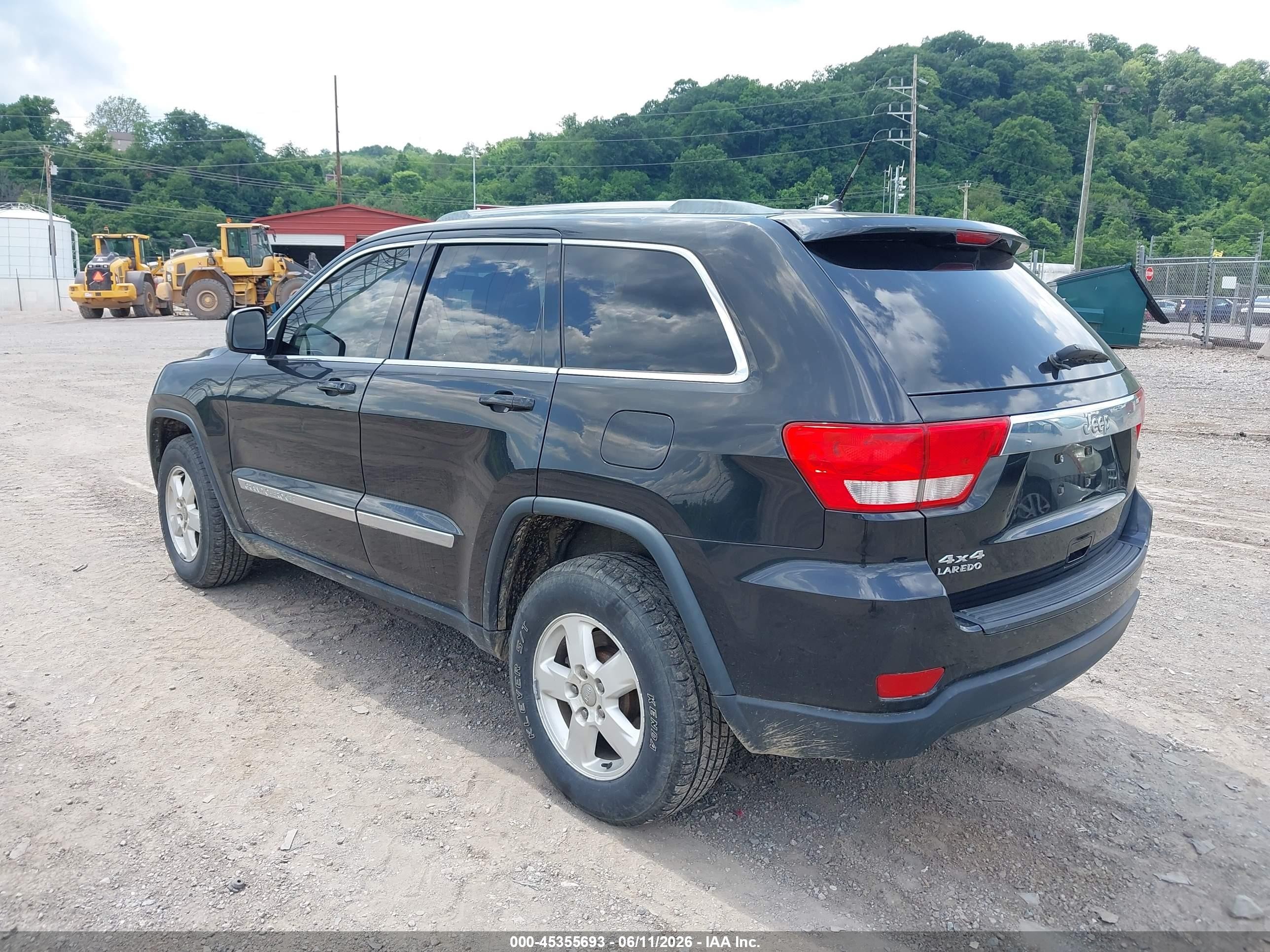2012 Jeep Grand Cherokee Laredo Черный vin: 1C4RJFAG3CC255943