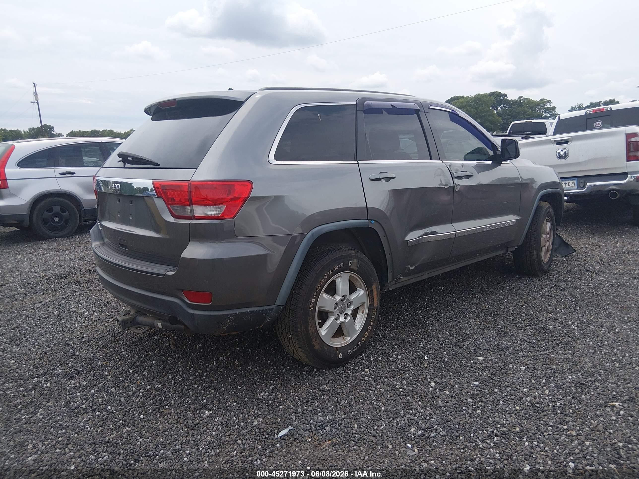 2012 Jeep Grand Cherokee Laredo Gray vin: 1C4RJFAG3CC267493