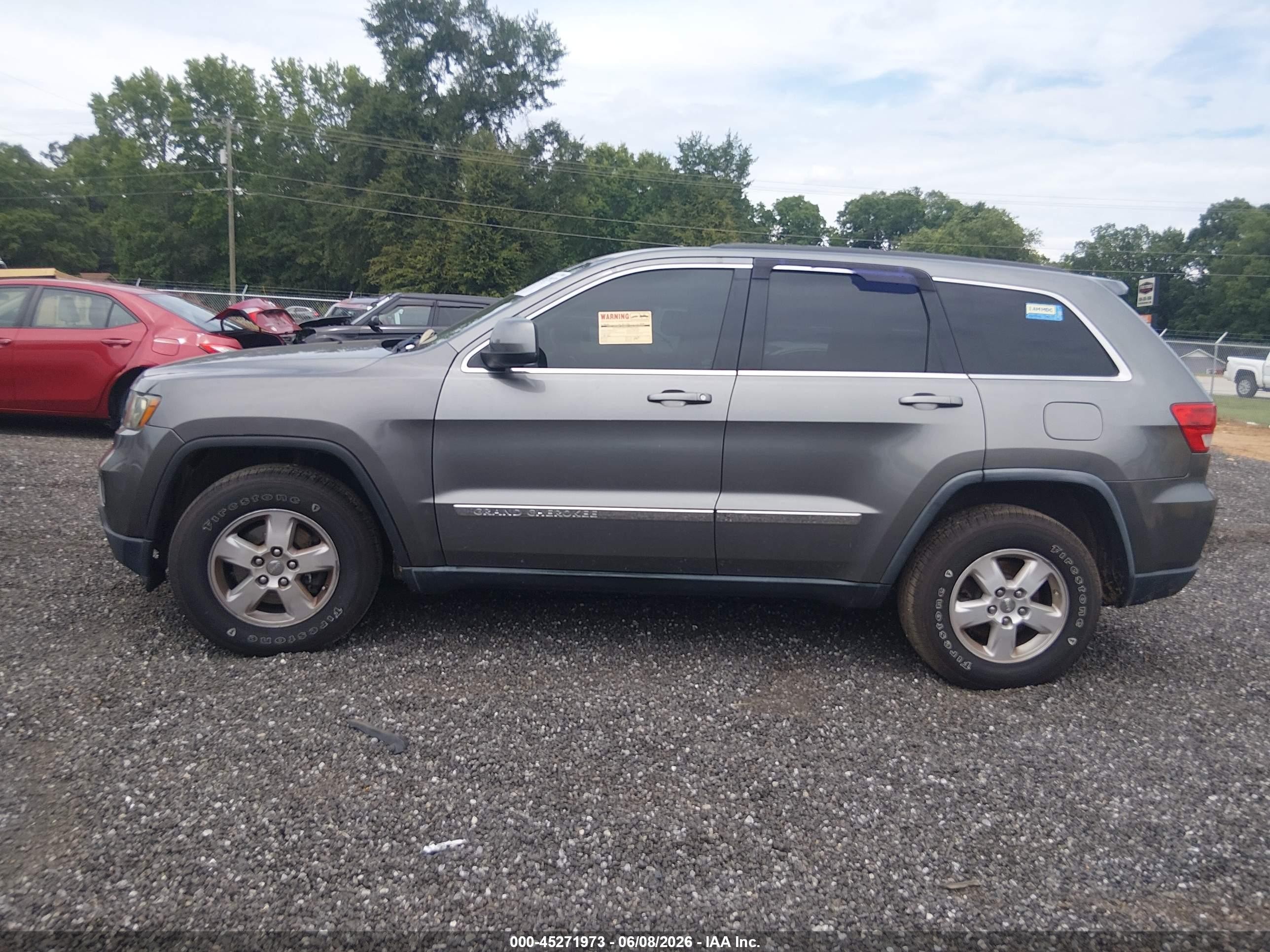 2012 Jeep Grand Cherokee Laredo Gray vin: 1C4RJFAG3CC267493