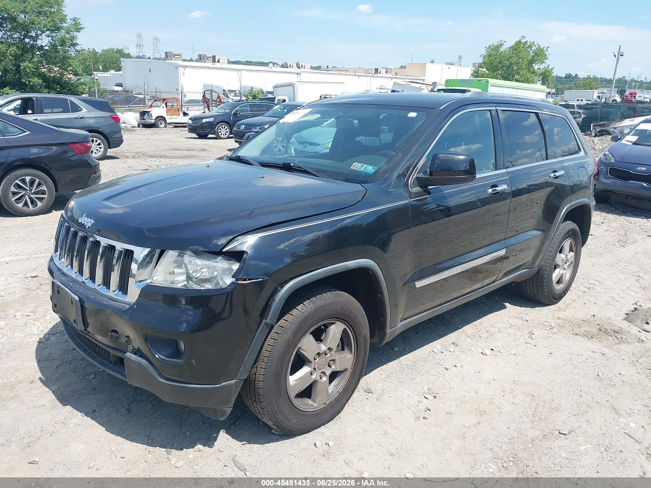 2012 Jeep Grand Cherokee Laredo Black vin: 1C4RJFAG3CC340894
