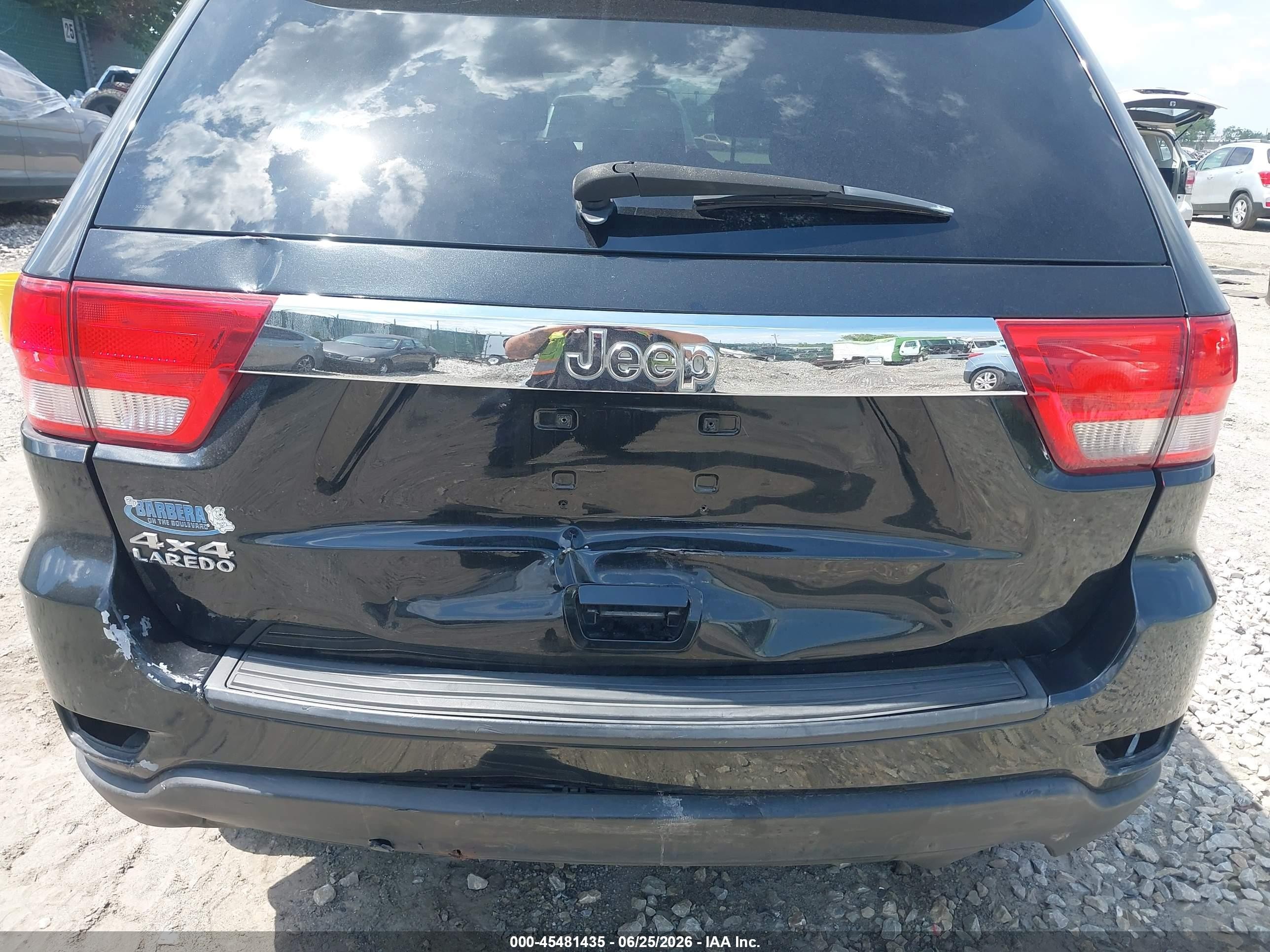 2012 Jeep Grand Cherokee Laredo Black vin: 1C4RJFAG3CC340894