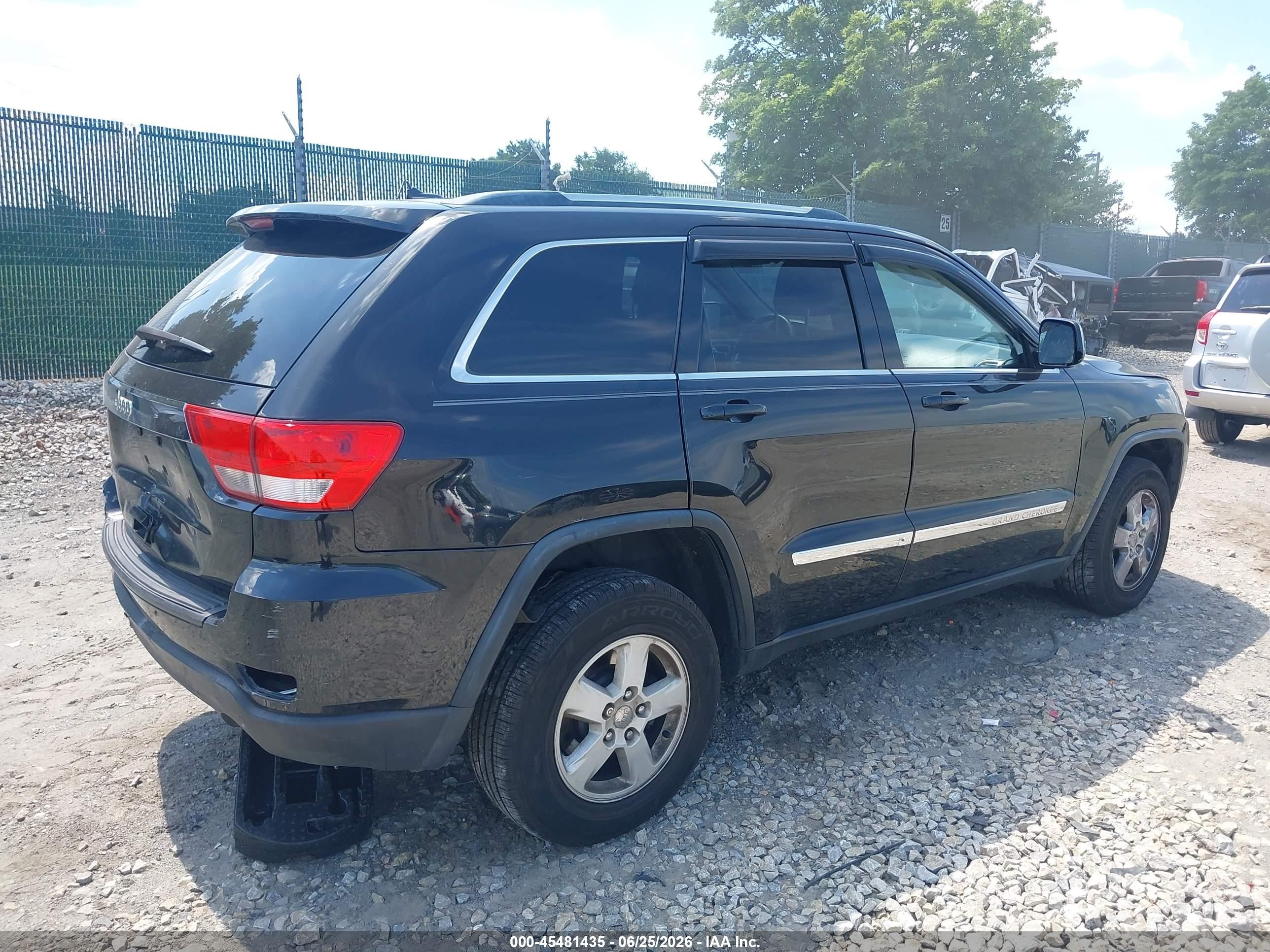 2012 Jeep Grand Cherokee Laredo Black vin: 1C4RJFAG3CC340894