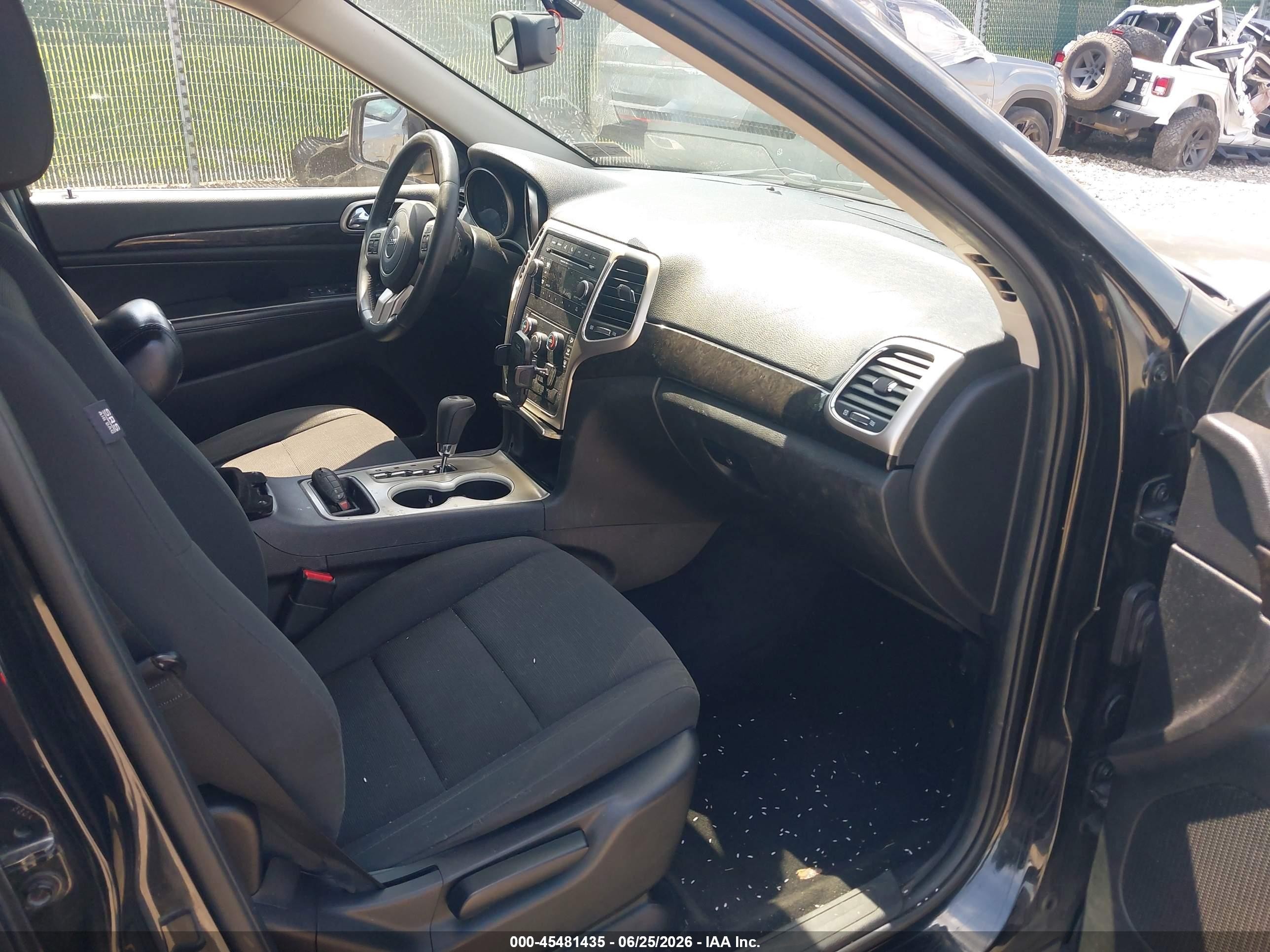 2012 Jeep Grand Cherokee Laredo Black vin: 1C4RJFAG3CC340894