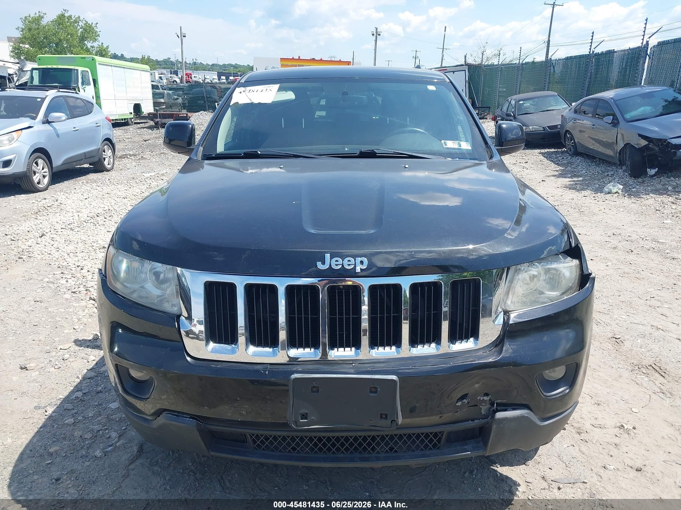 2012 Jeep Grand Cherokee Laredo Black vin: 1C4RJFAG3CC340894