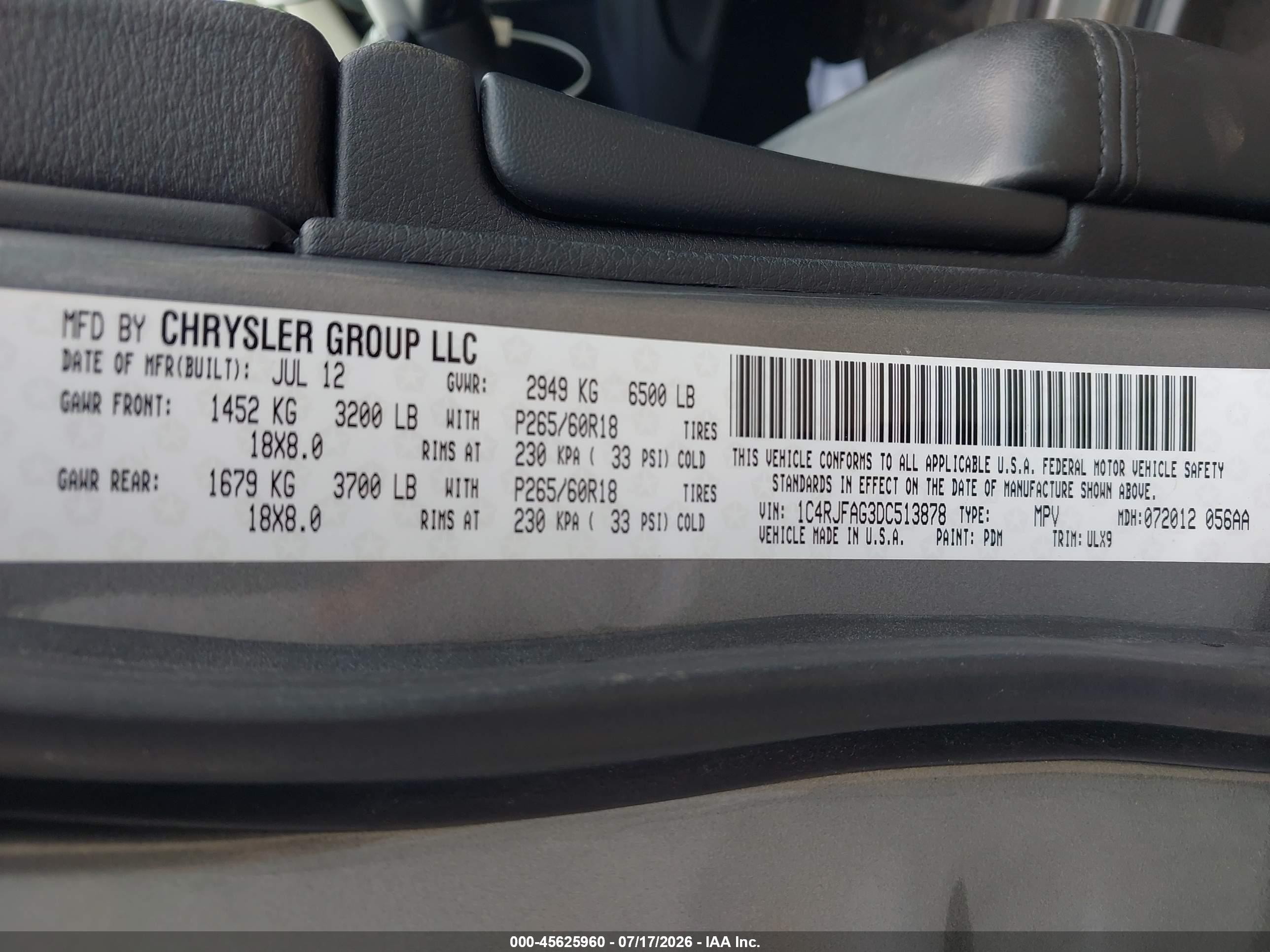 2013 Jeep Grand Cherokee Laredo Black vin: 1C4RJFAG3DC513878