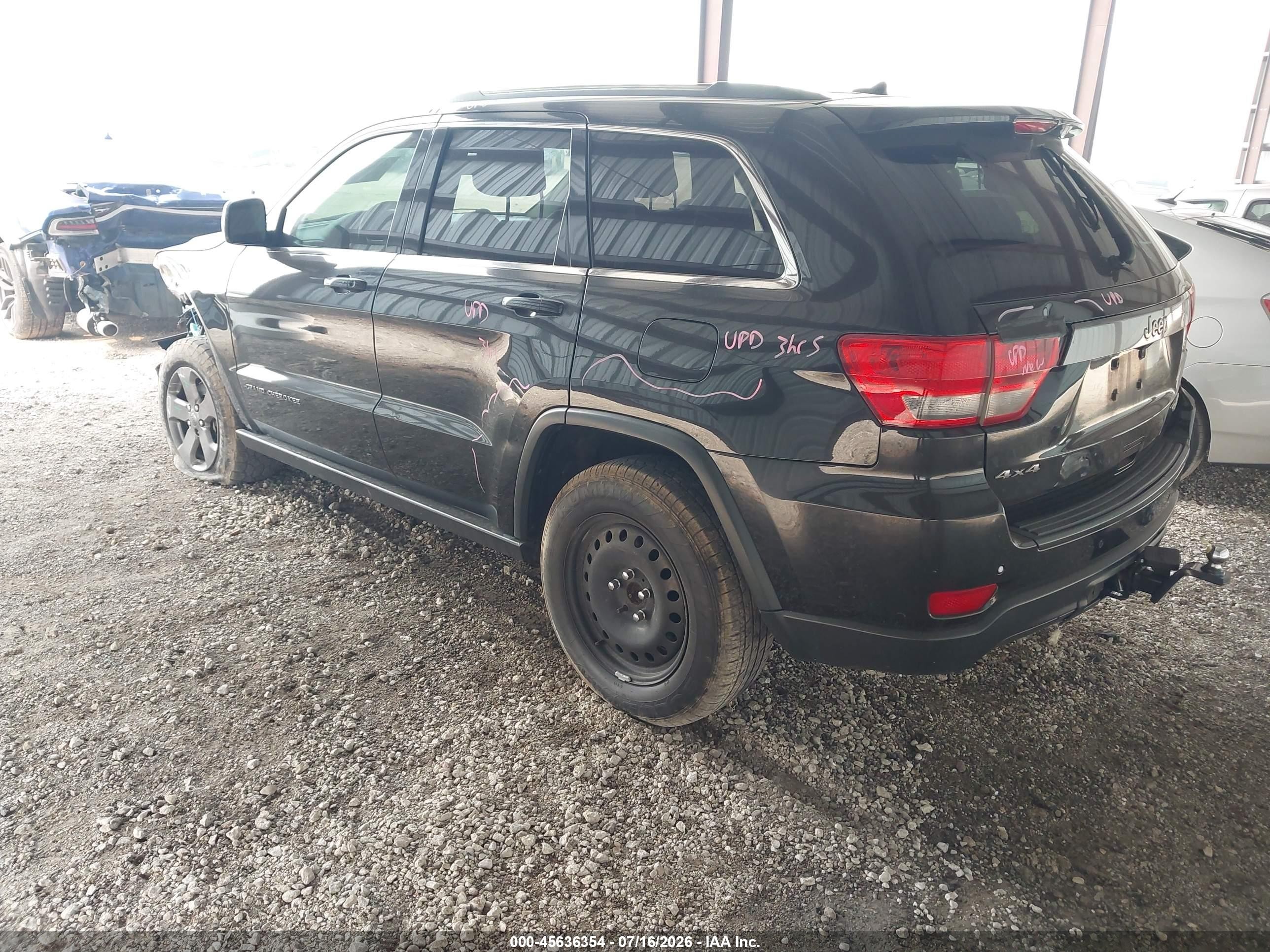 2013 Jeep Grand Cherokee Laredo Trailhawk Black vin: 1C4RJFAG3DC619506