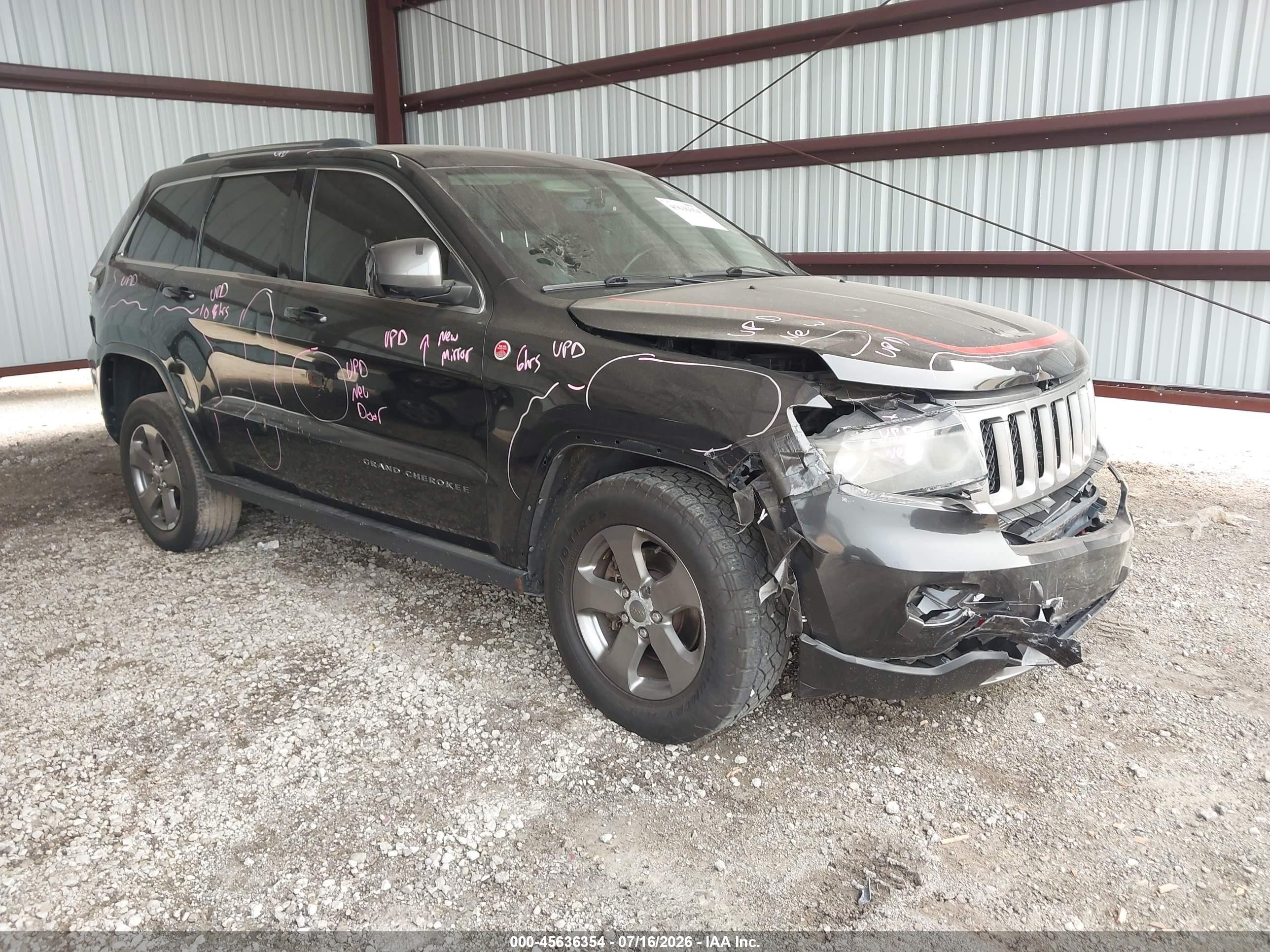 2013 Jeep Grand Cherokee Laredo Trailhawk Black vin: 1C4RJFAG3DC619506