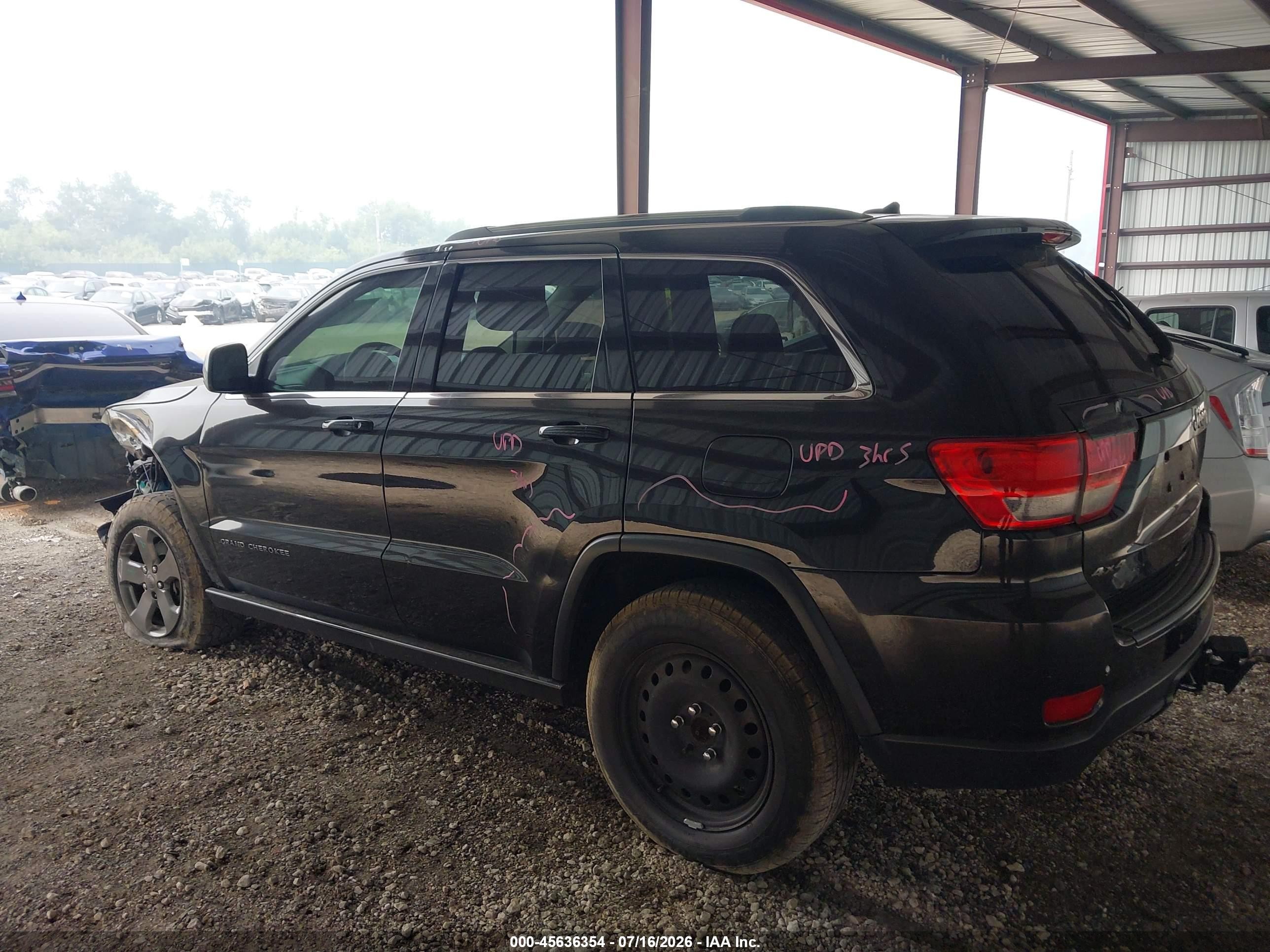 2013 Jeep Grand Cherokee Laredo Trailhawk Black vin: 1C4RJFAG3DC619506