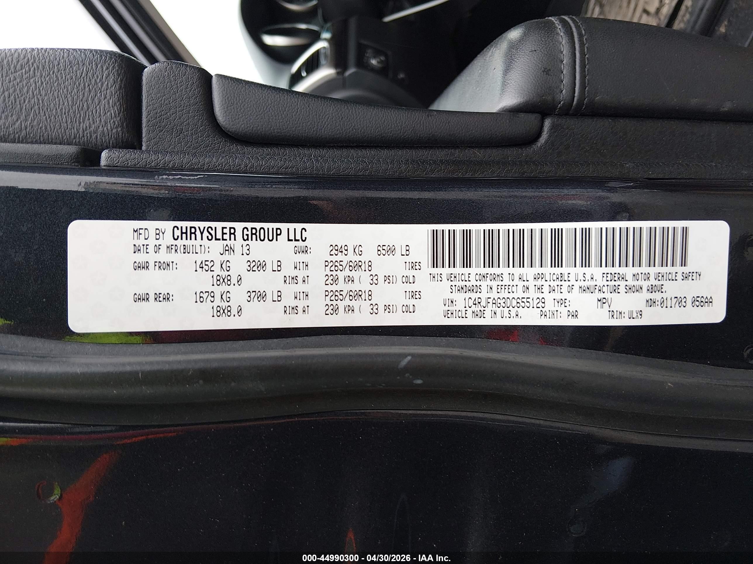 2013 Jeep Grand Cherokee Laredo Gray vin: 1C4RJFAG3DC655129
