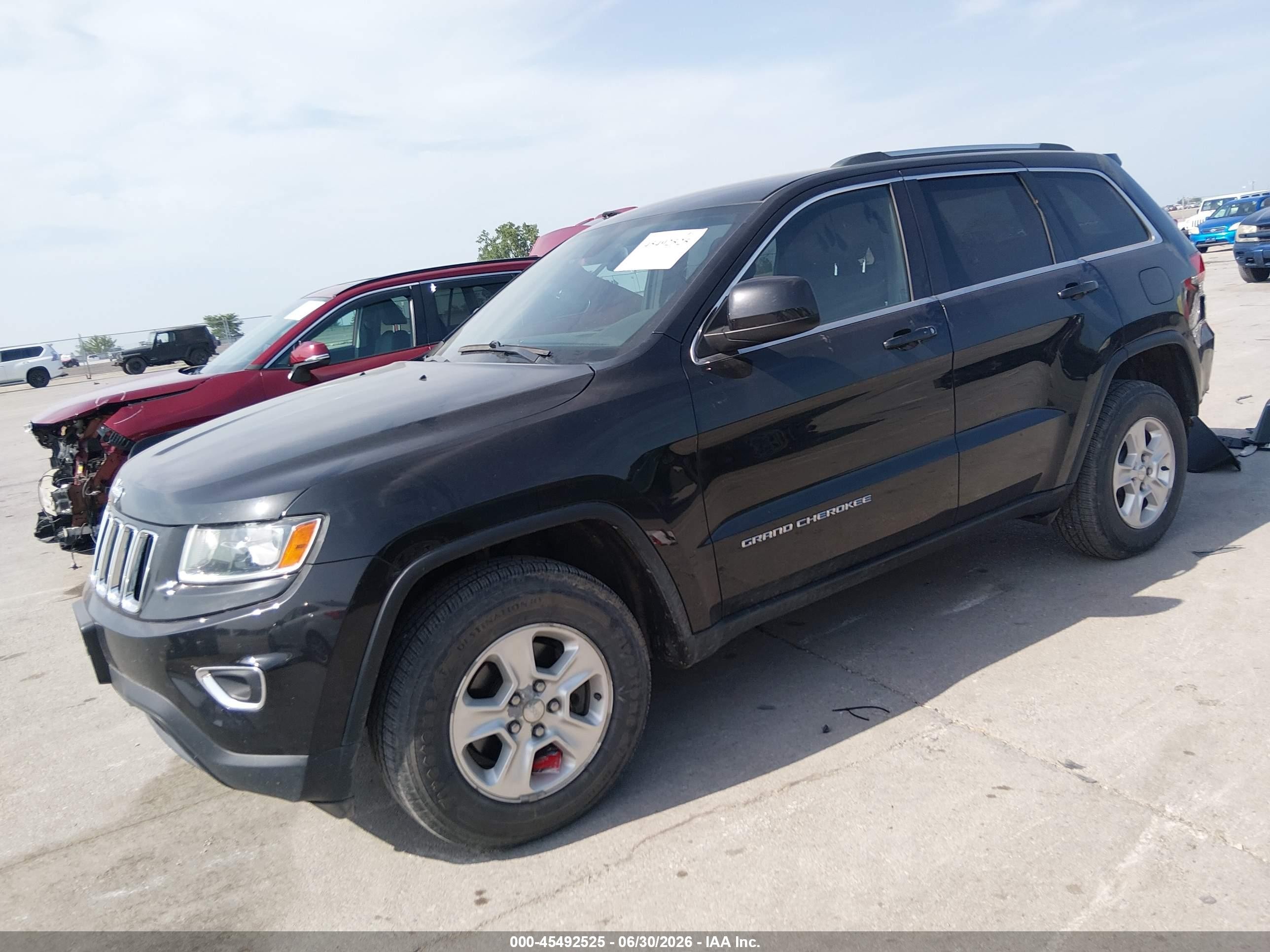 2014 Jeep Grand Cherokee Laredo Black vin: 1C4RJFAG3EC130976