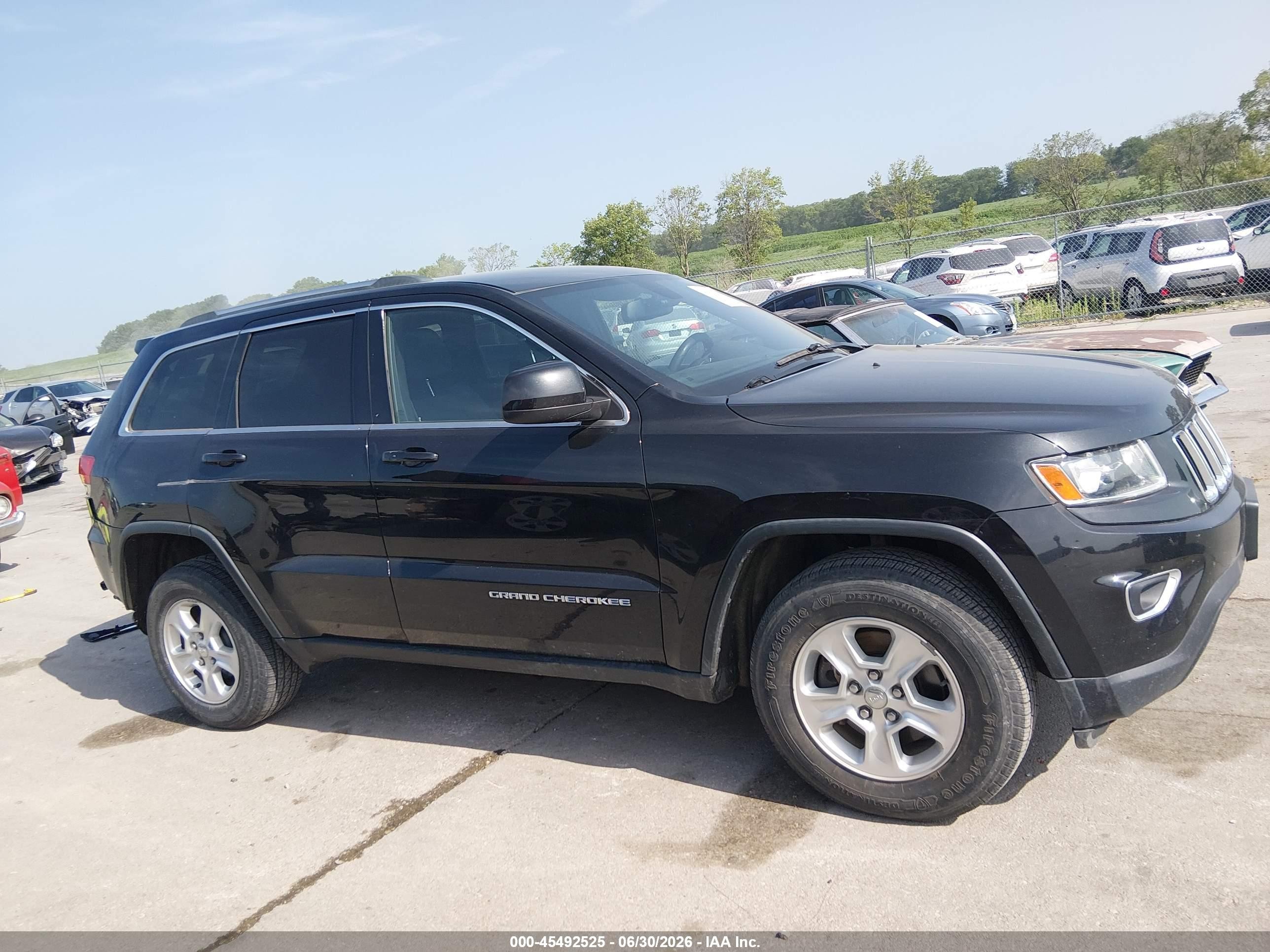 2014 Jeep Grand Cherokee Laredo Black vin: 1C4RJFAG3EC130976