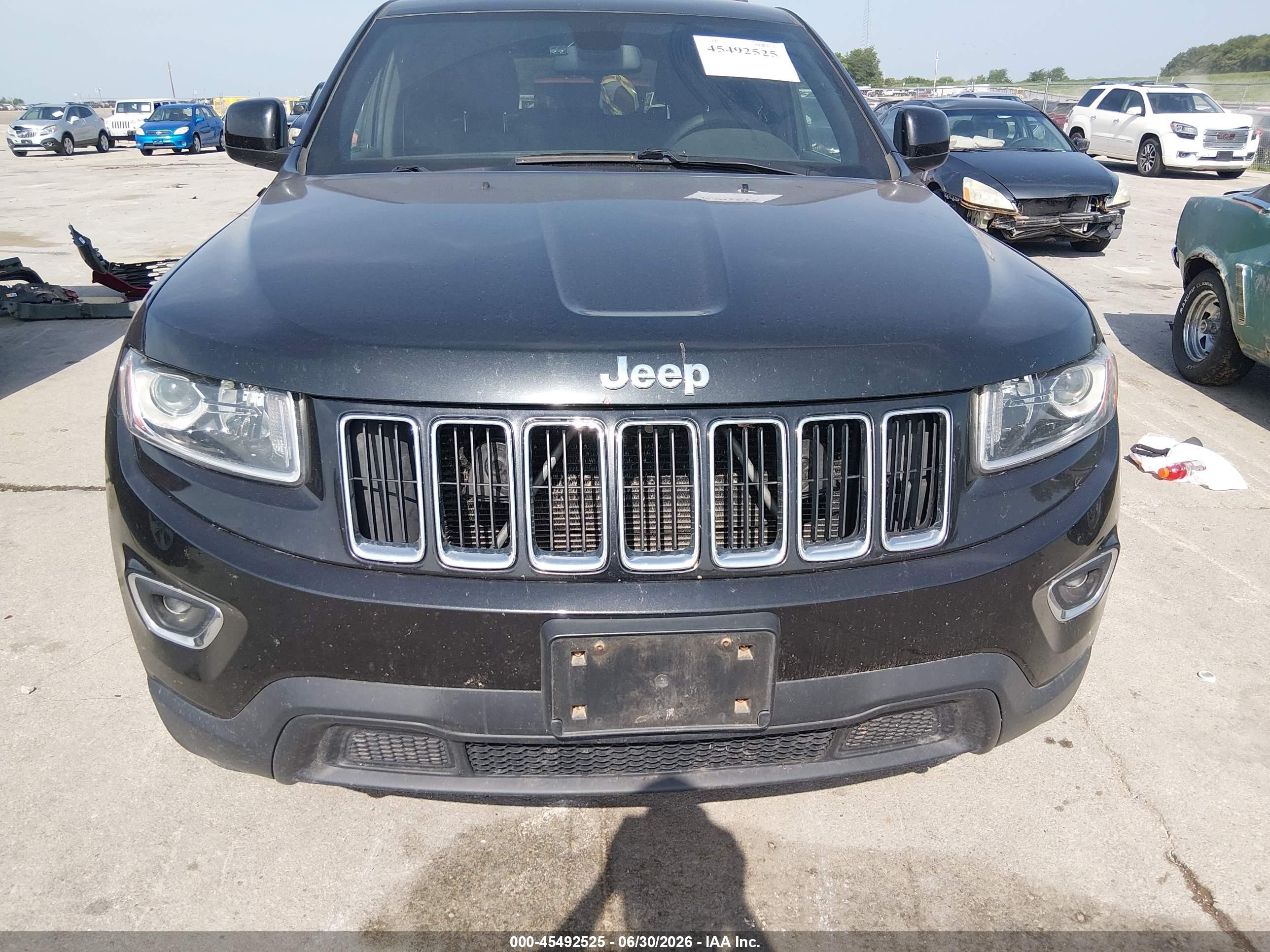 2014 Jeep Grand Cherokee Laredo Black vin: 1C4RJFAG3EC130976