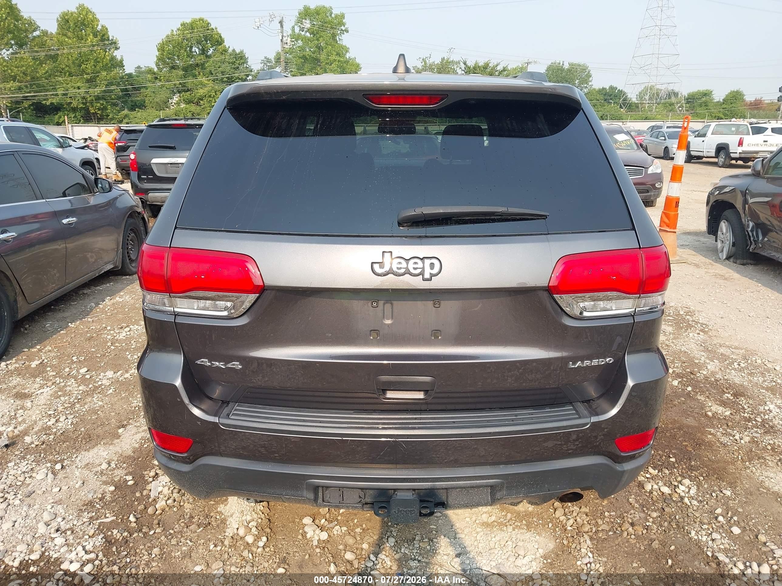 2014 Jeep Grand Cherokee Laredo Gray vin: 1C4RJFAG3EC159006