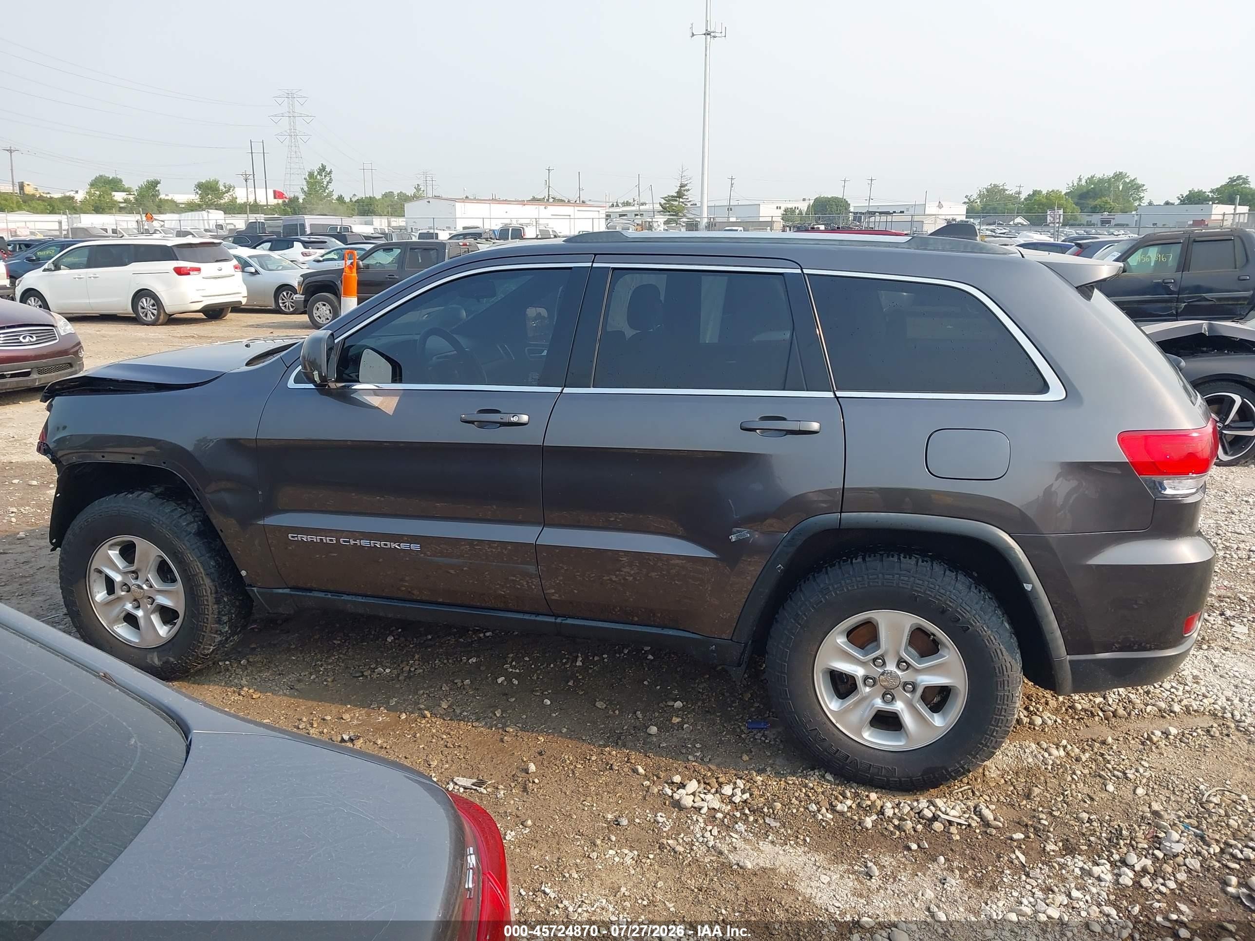 2014 Jeep Grand Cherokee Laredo Gray vin: 1C4RJFAG3EC159006