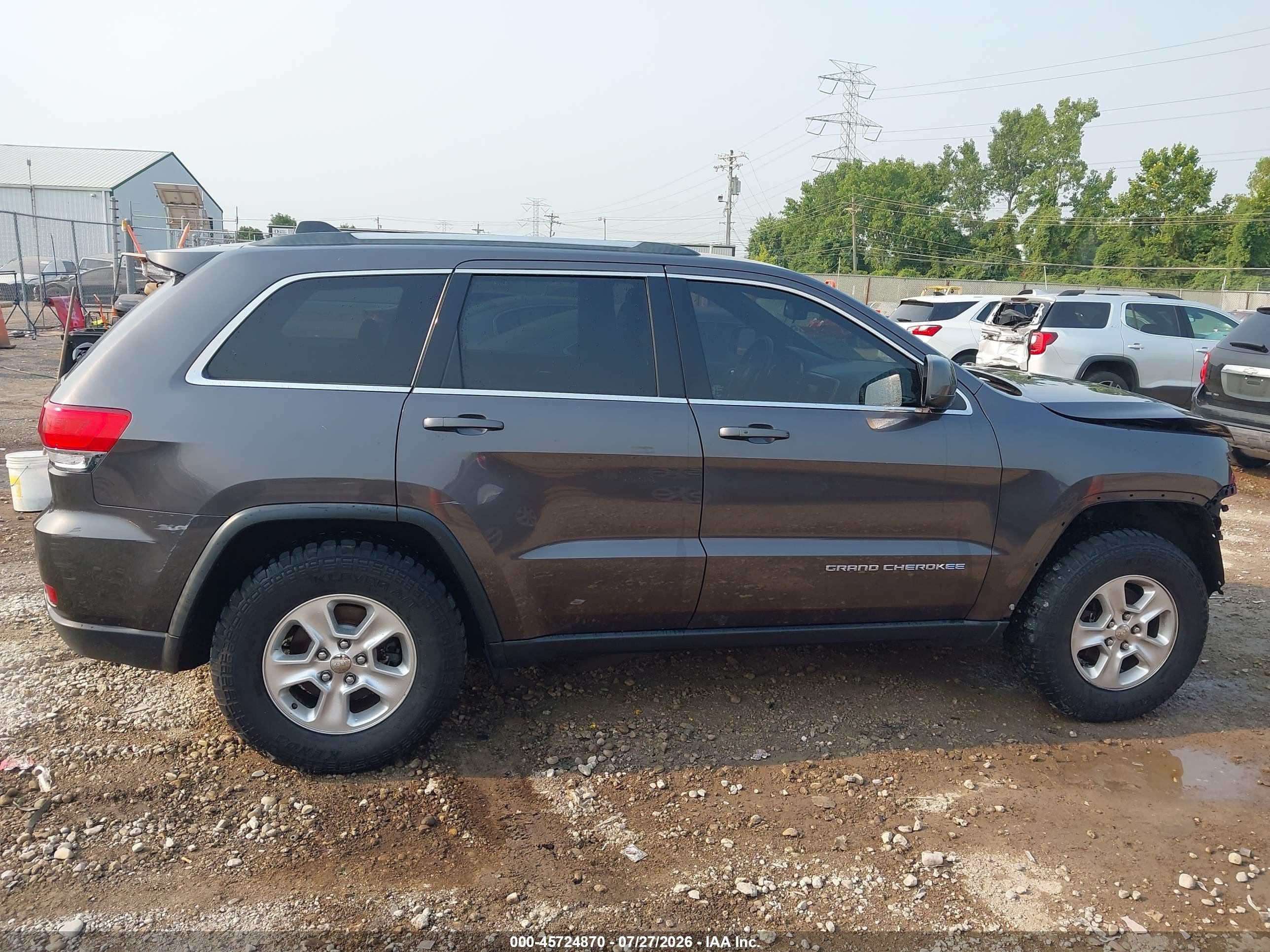 2014 Jeep Grand Cherokee Laredo Gray vin: 1C4RJFAG3EC159006