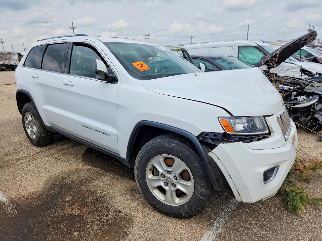 2014 Jeep Grand Cherokee Laredo White vin: 1C4RJFAG3EC178896
