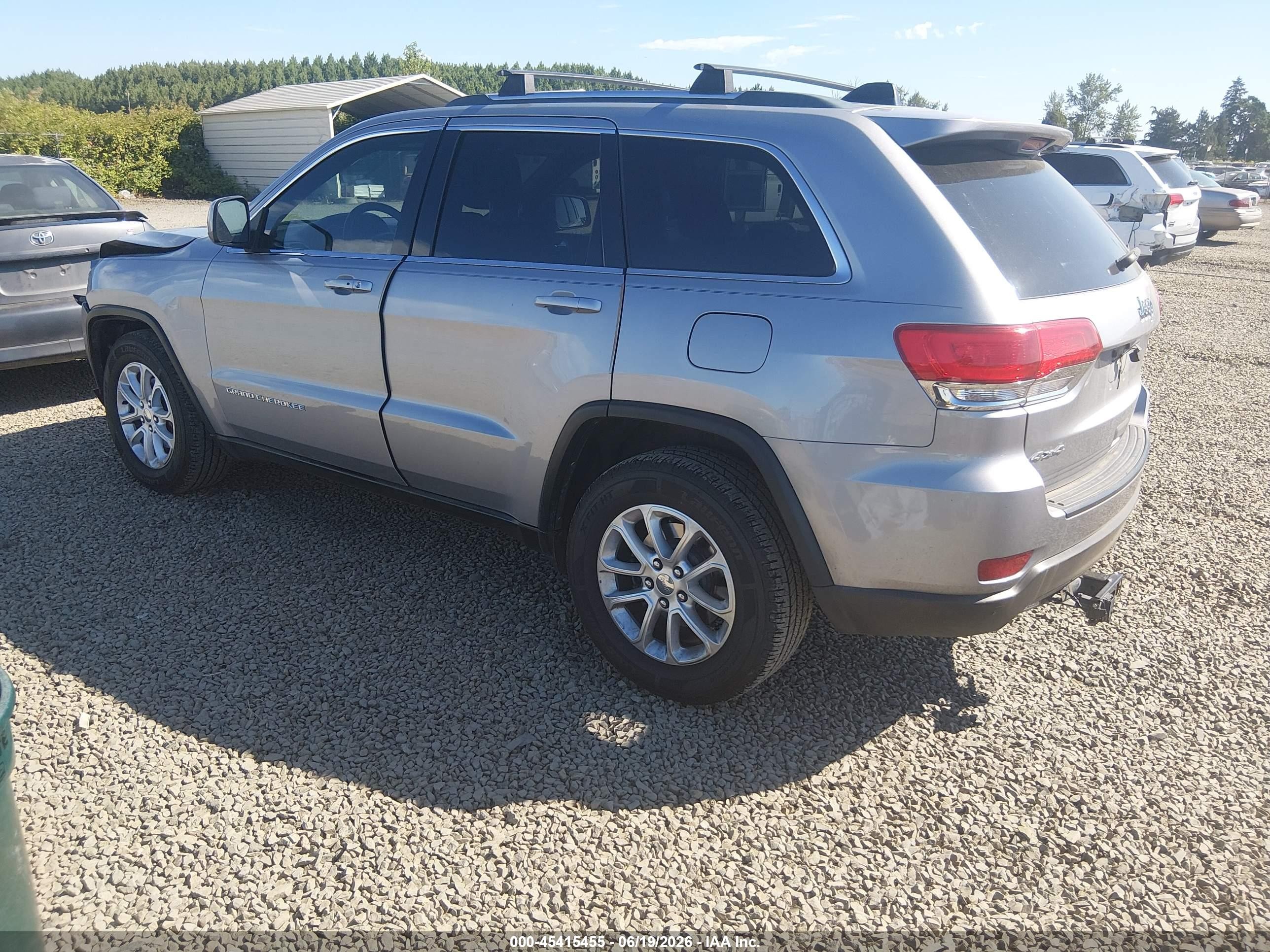 2014 Jeep Grand Cherokee Laredo Gray vin: 1C4RJFAG3EC458544