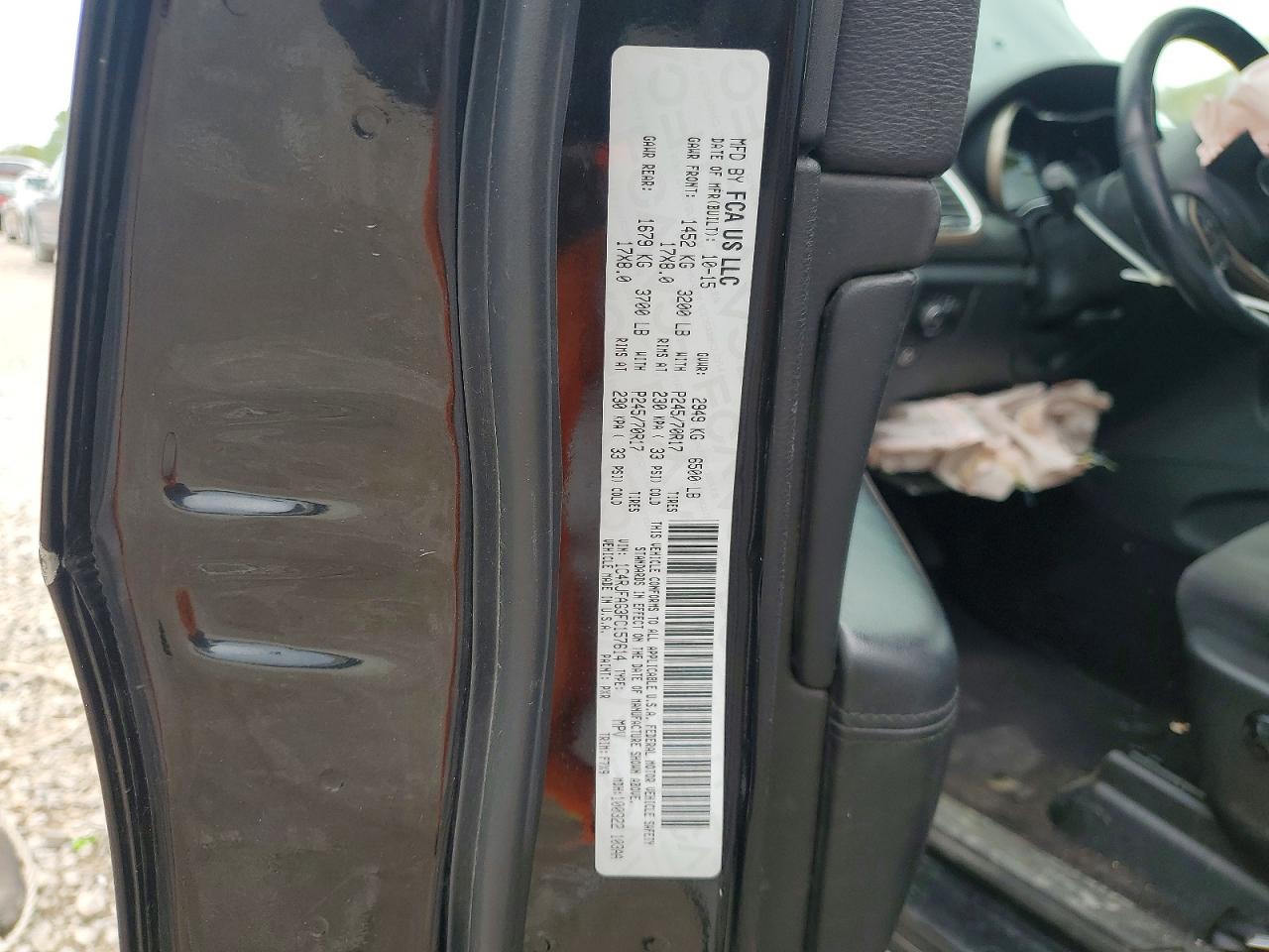2015 Jeep Grand Cherokee Laredo Черный vin: 1C4RJFAG3FC157614