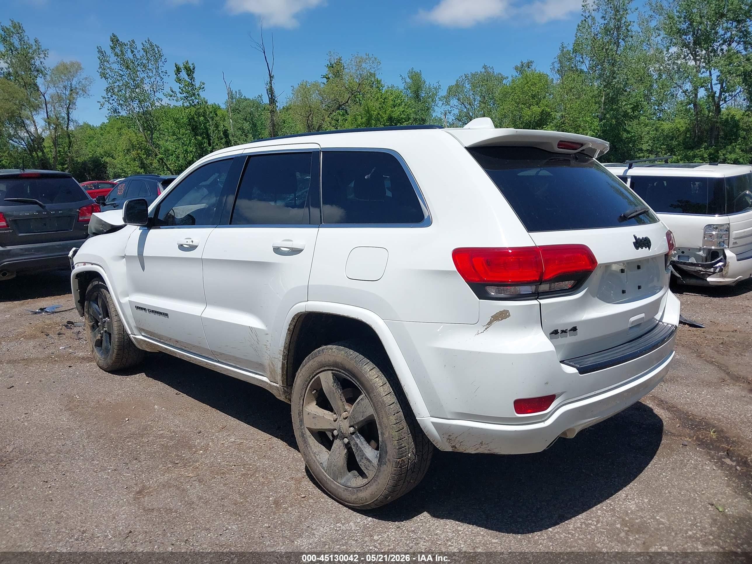 2015 Jeep Grand Cherokee Altitude White vin: 1C4RJFAG3FC699666