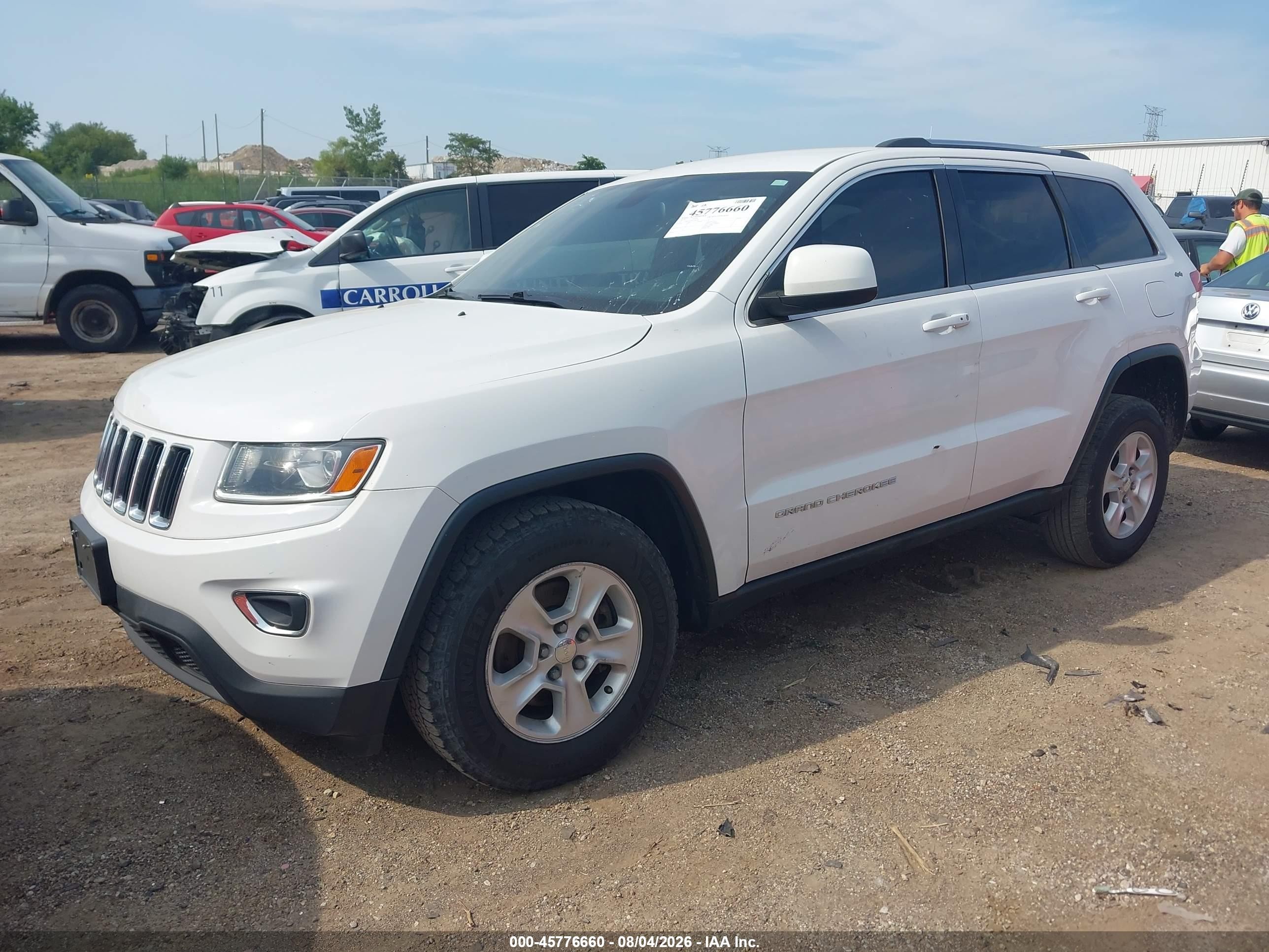 2015 Jeep Grand Cherokee Laredo White vin: 1C4RJFAG3FC704218