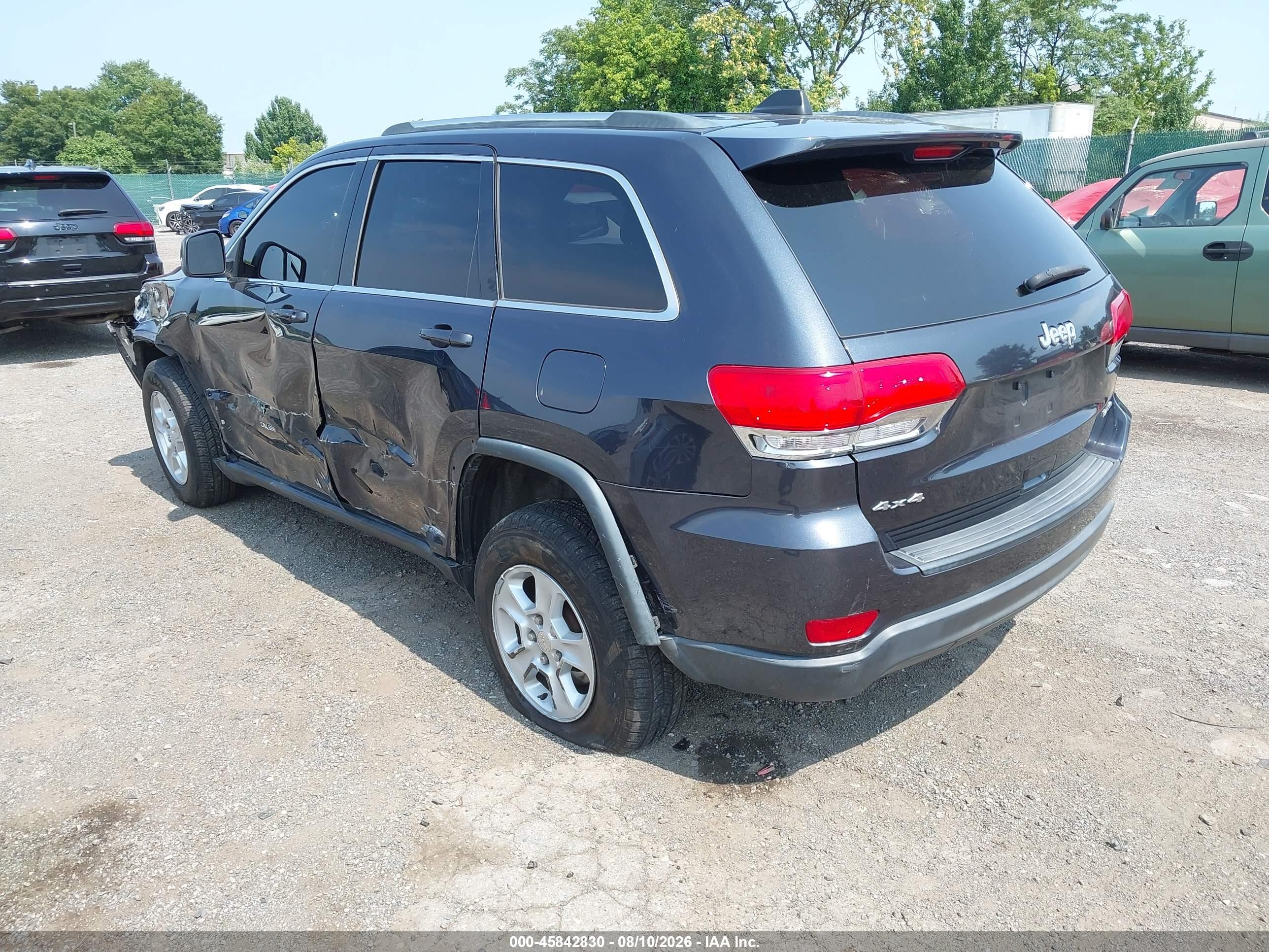 2015 Jeep Grand Cherokee Laredo Black vin: 1C4RJFAG3FC806411
