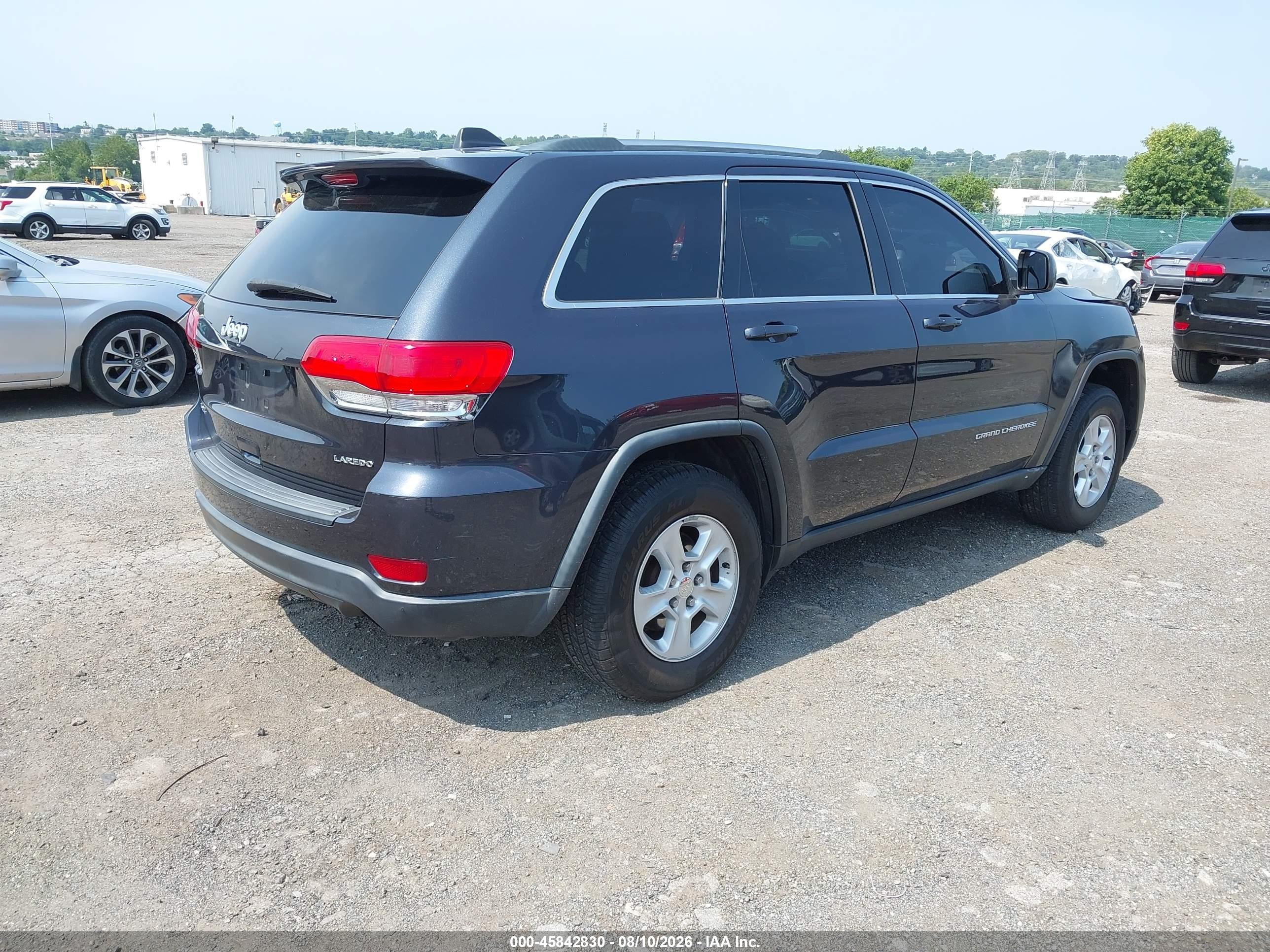 2015 Jeep Grand Cherokee Laredo Black vin: 1C4RJFAG3FC806411