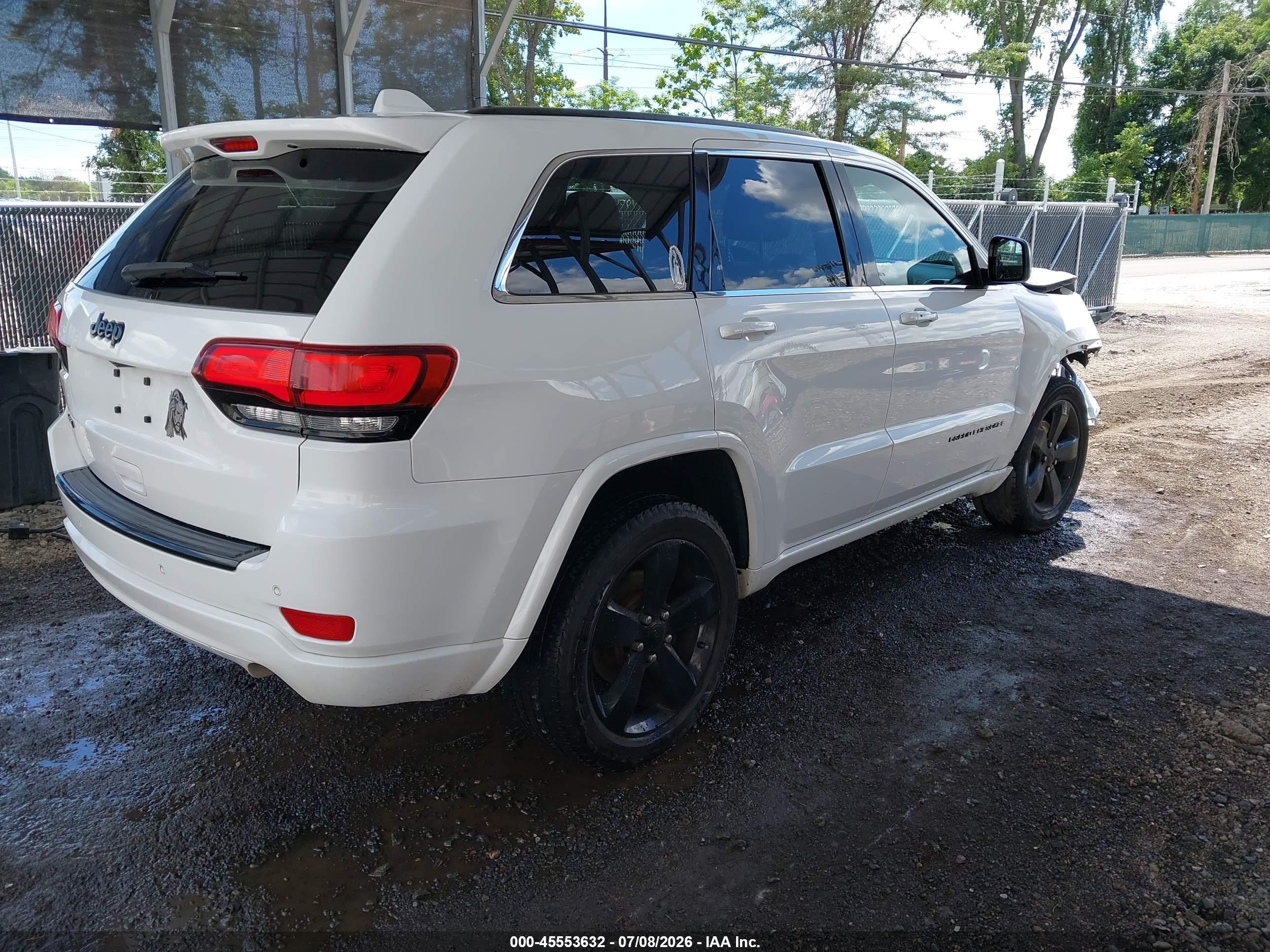 2015 Jeep Grand Cherokee Altitude White vin: 1C4RJFAG3FC928301