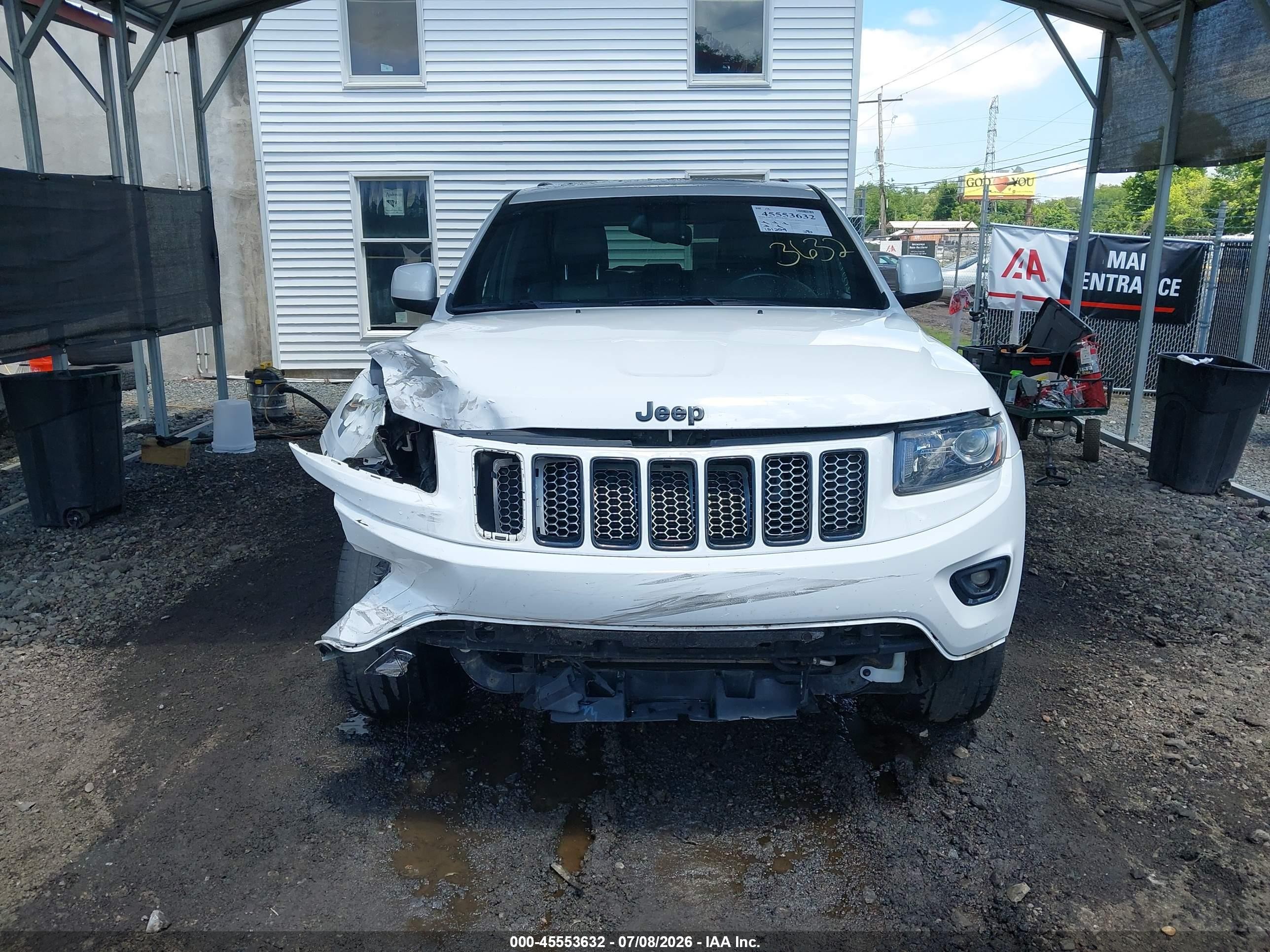 2015 Jeep Grand Cherokee Altitude White vin: 1C4RJFAG3FC928301