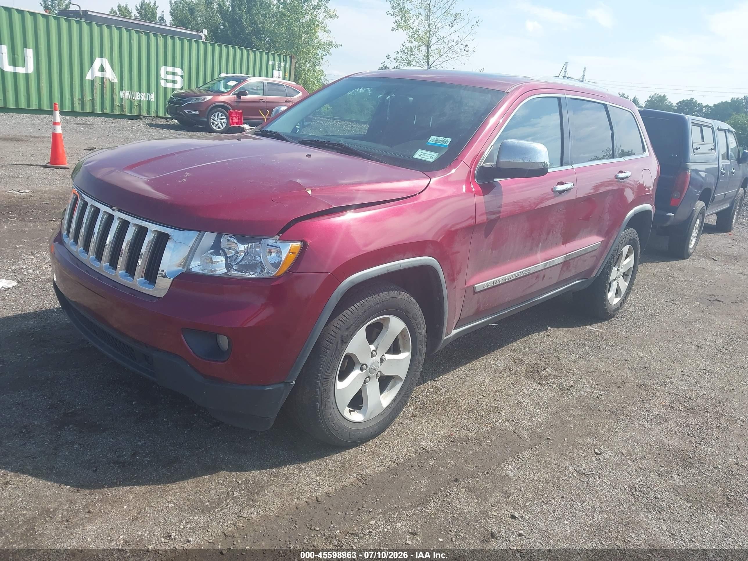 2012 Jeep Grand Cherokee Laredo Красный vin: 1C4RJFAG4CC156726
