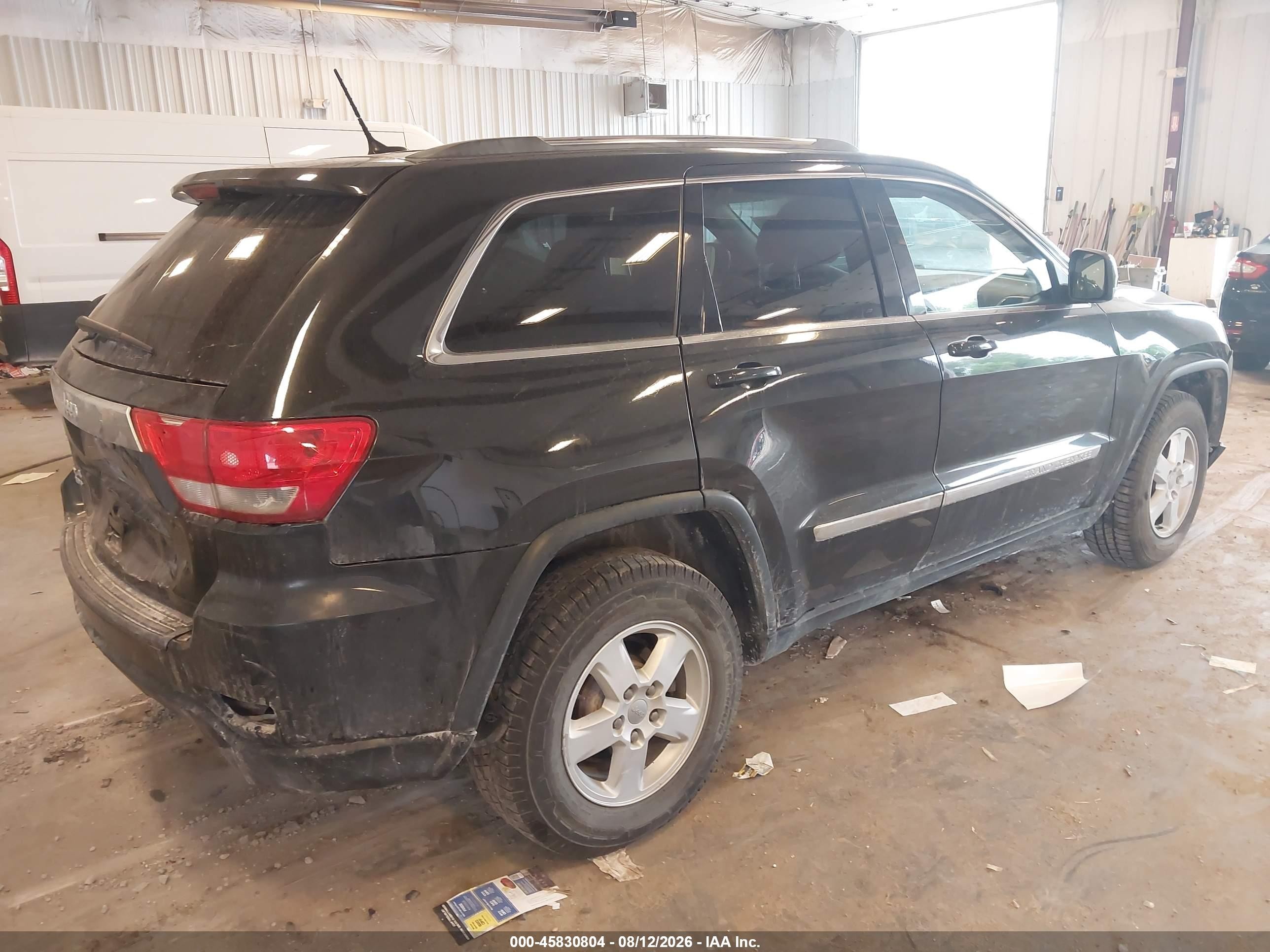 2012 Jeep Grand Cherokee Laredo Black vin: 1C4RJFAG4CC182467