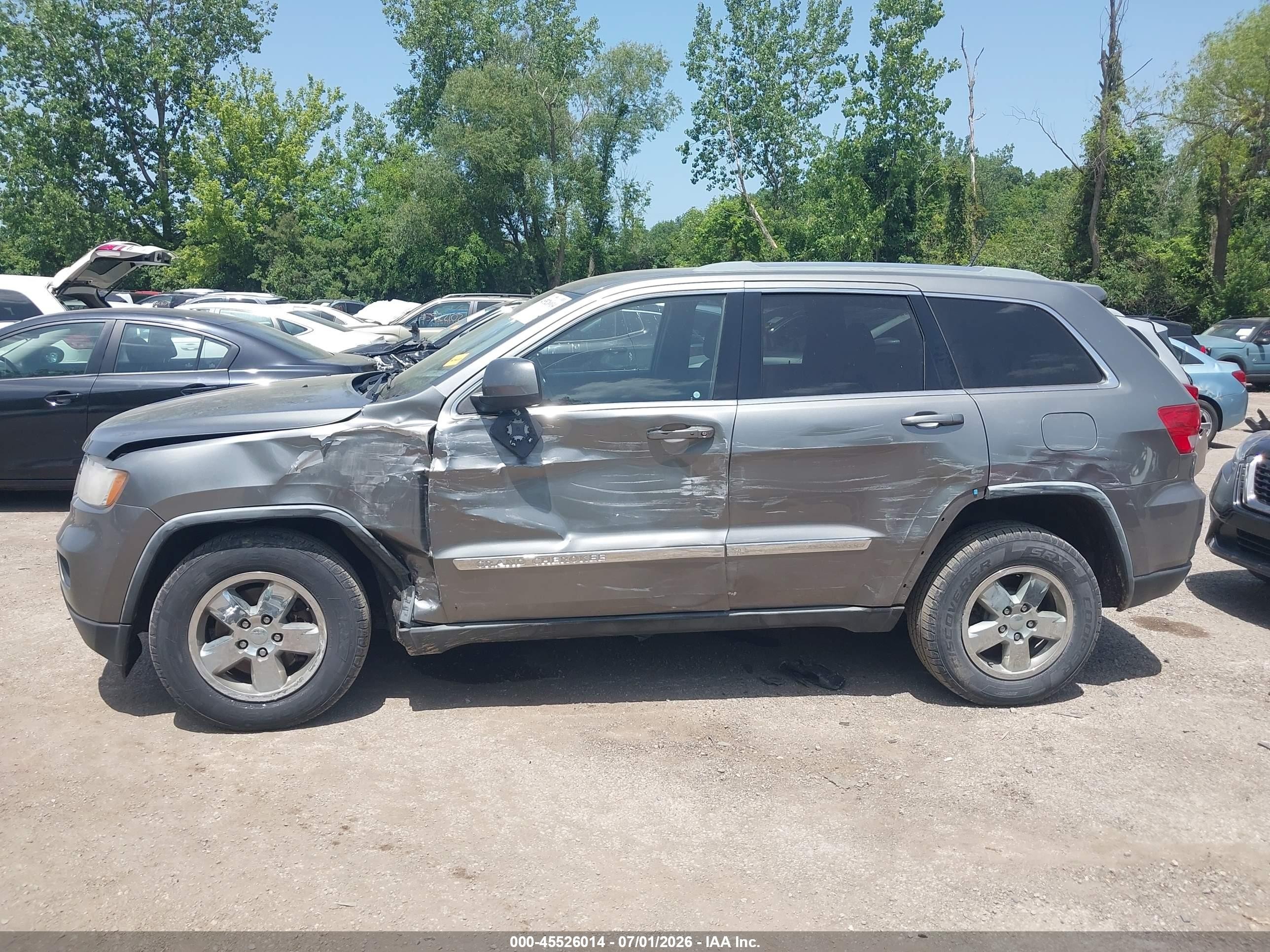 2012 Jeep Grand Cherokee Laredo Gray vin: 1C4RJFAG4CC191525