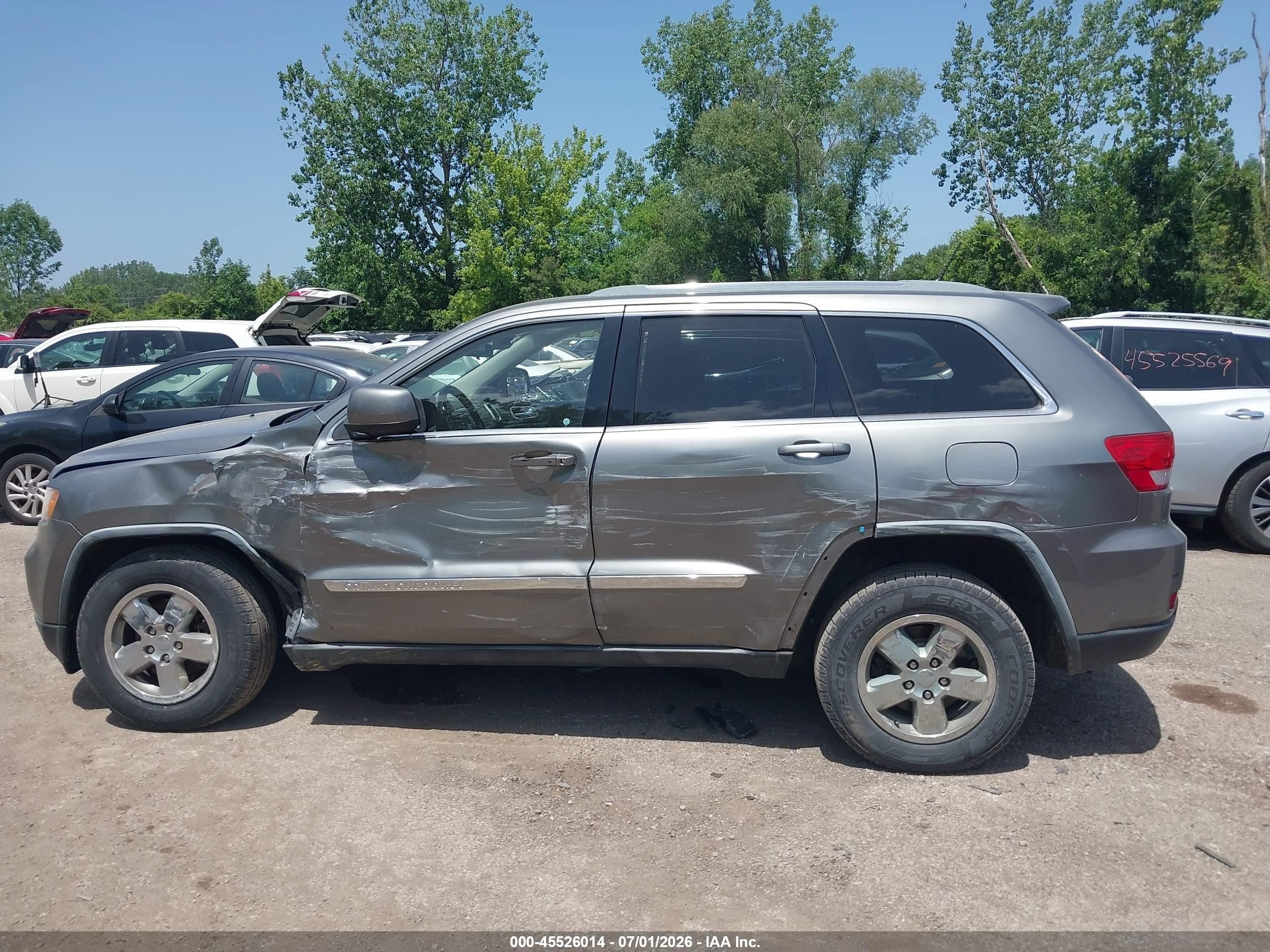 2012 Jeep Grand Cherokee Laredo Gray vin: 1C4RJFAG4CC191525