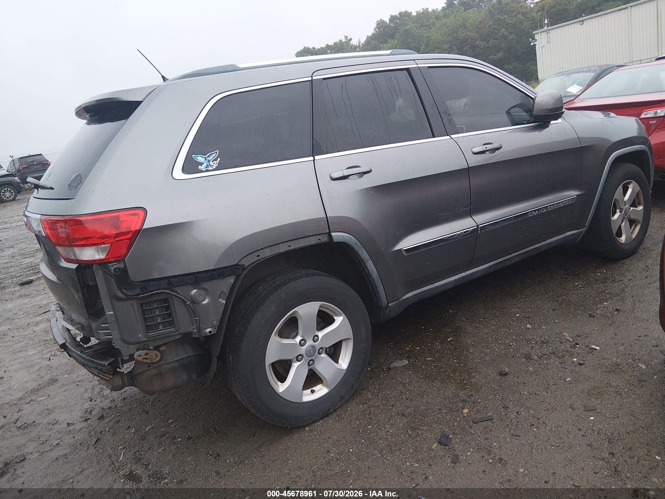 2012 Jeep Grand Cherokee Laredo Gray vin: 1C4RJFAG4CC214334