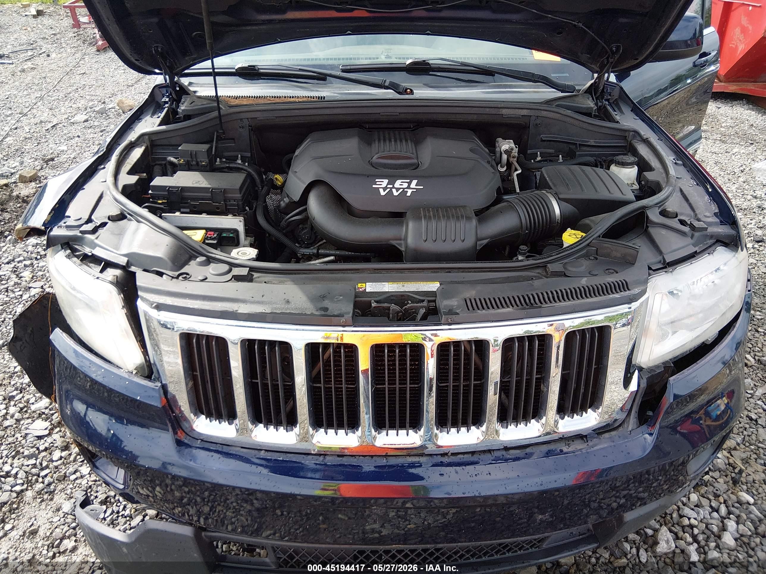 2012 Jeep Grand Cherokee Laredo Blue vin: 1C4RJFAG4CC225222