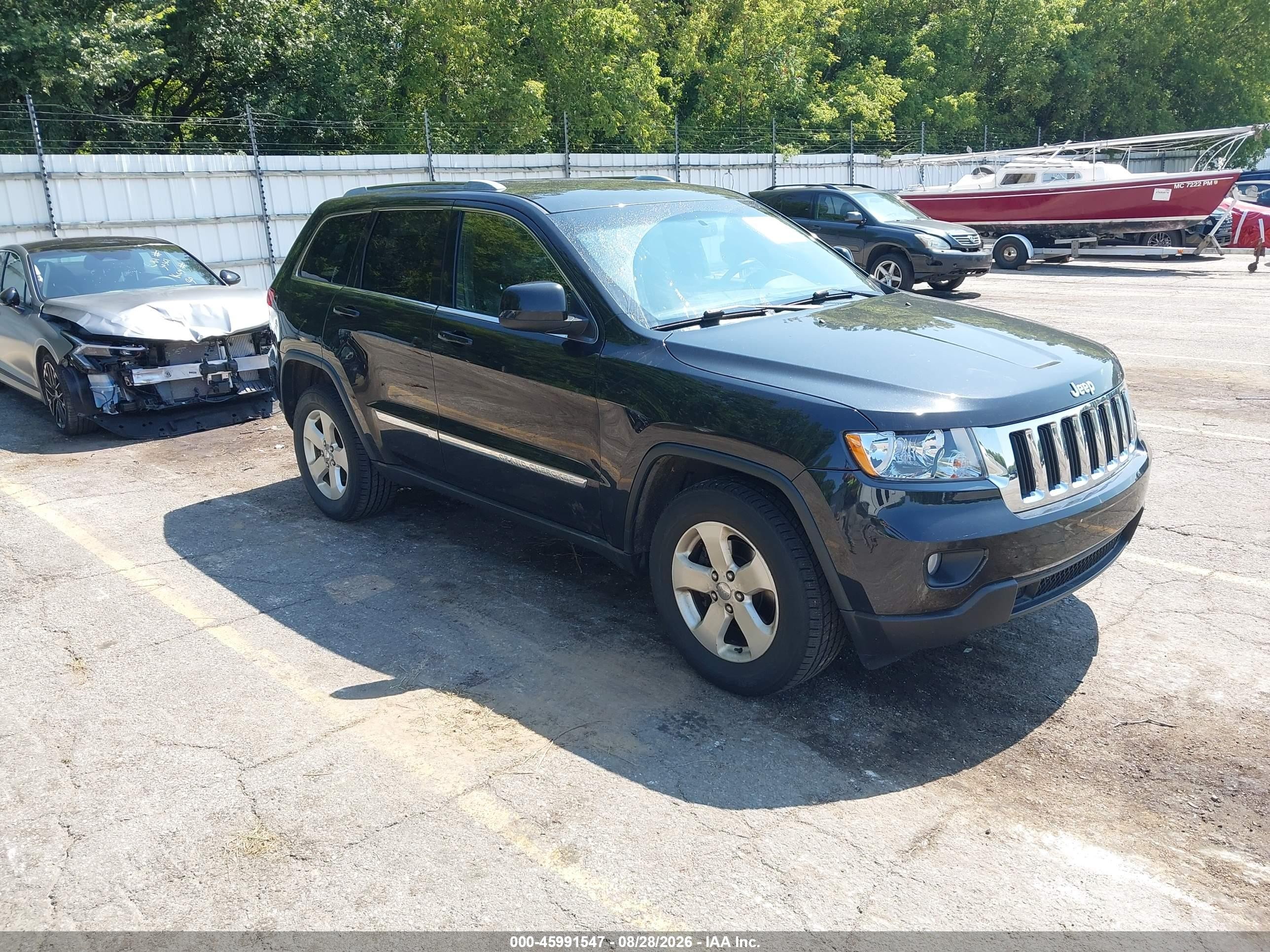 2012 Jeep Grand Cherokee Laredo Black vin: 1C4RJFAG4CC239394